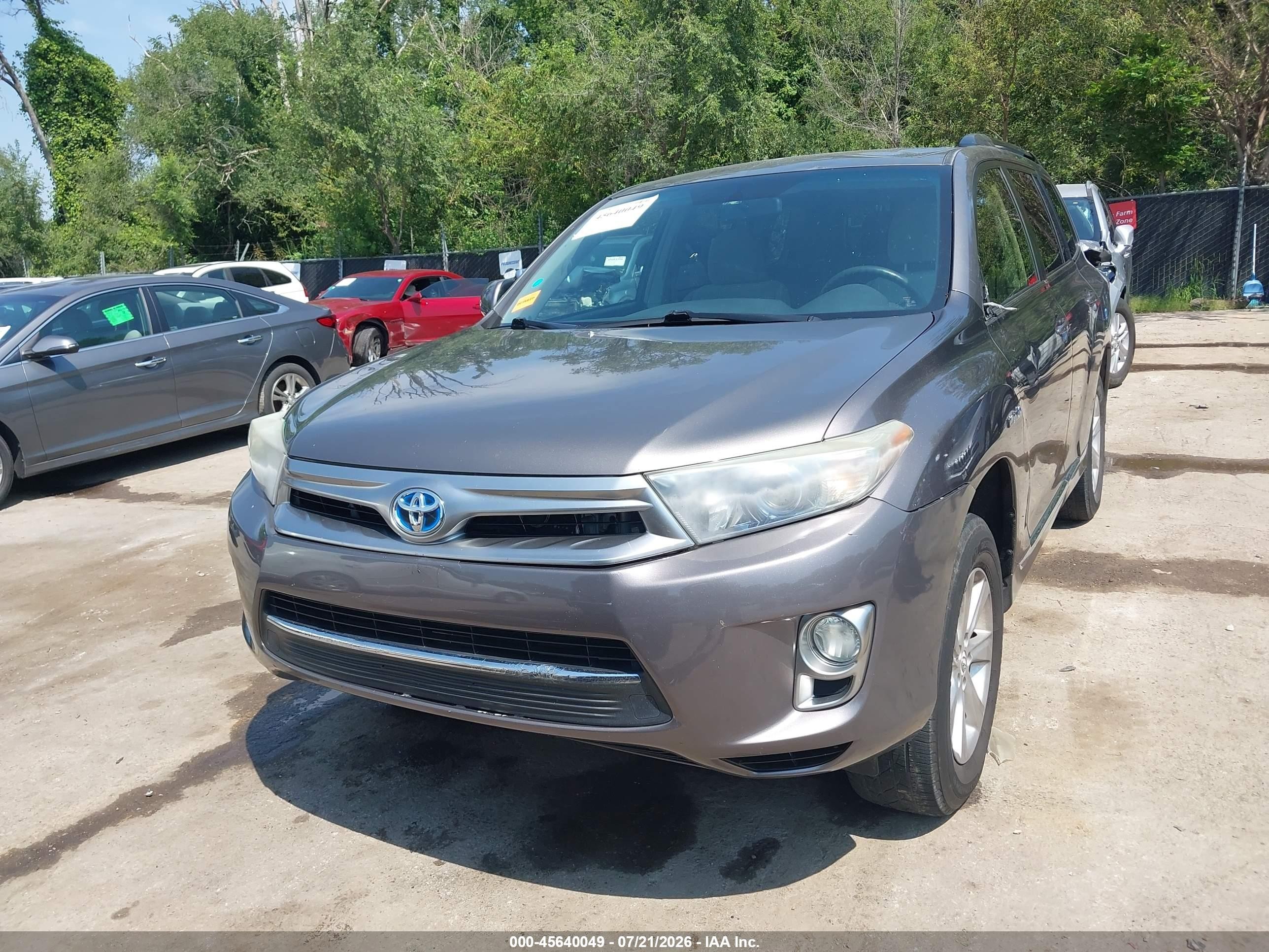 2012 Toyota Highlander Hybrid Base V6 Gray vin: JTEBC3EH2C2009626
