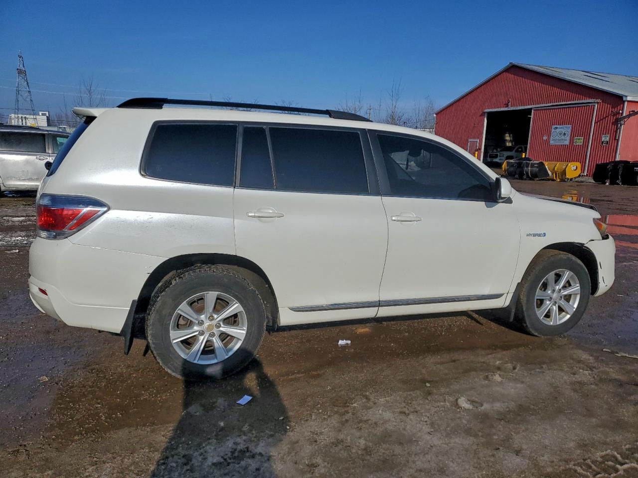 2013 Toyota Highlander Hybrid Белый vin: JTEBC3EH2D2011801