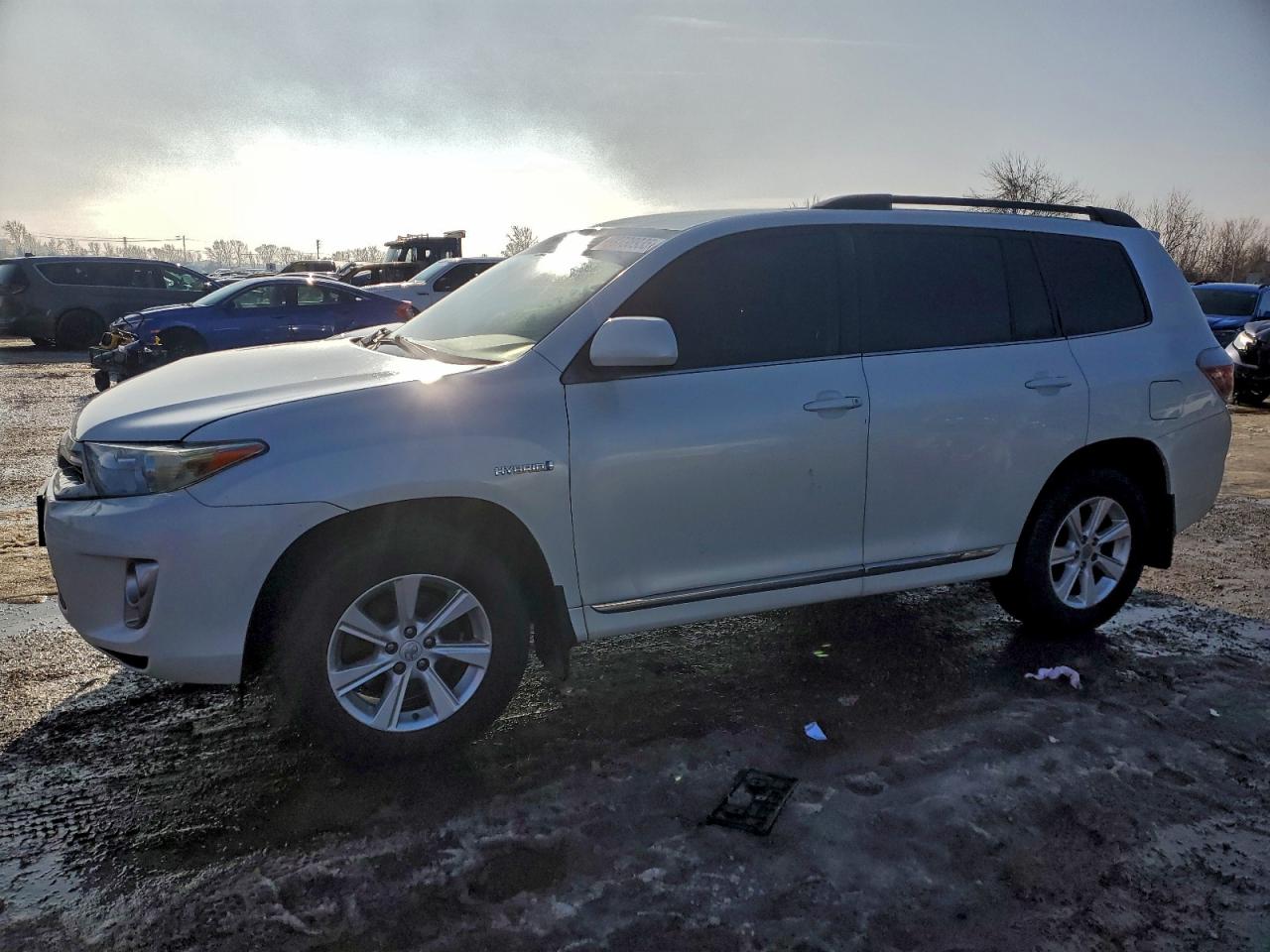 2013 Toyota Highlander Hybrid Белый vin: JTEBC3EH2D2011801