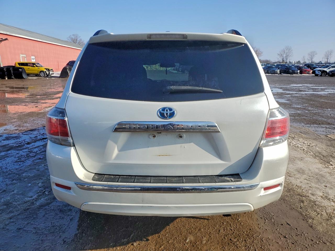 2013 Toyota Highlander Hybrid Белый vin: JTEBC3EH2D2011801