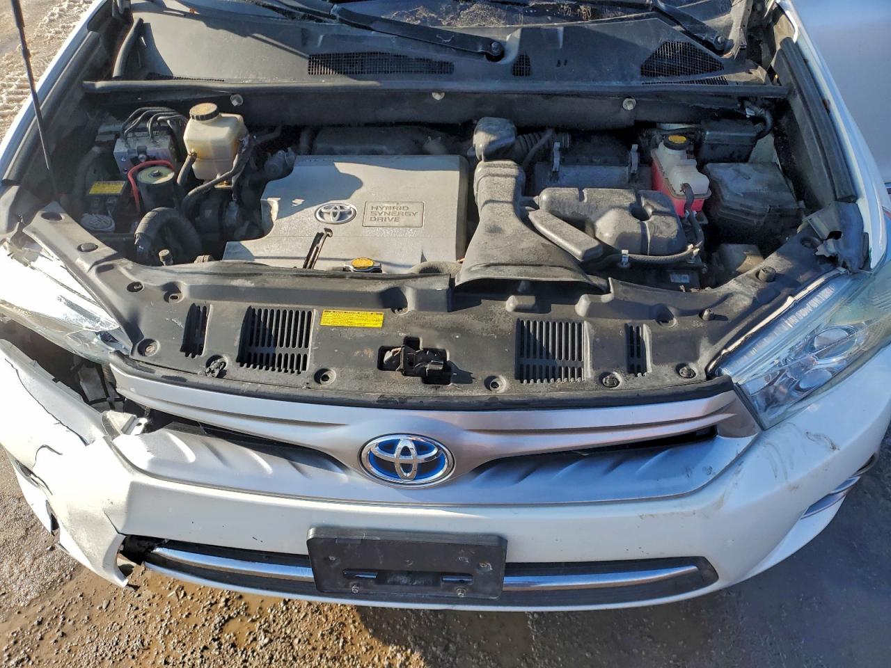 2013 Toyota Highlander Hybrid Белый vin: JTEBC3EH2D2011801