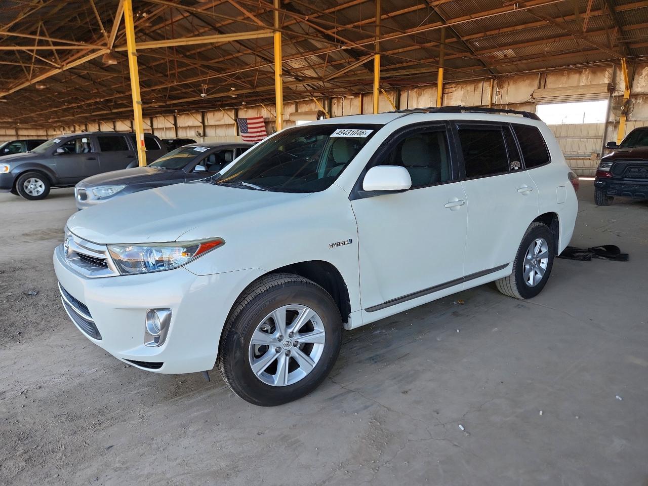 2013 Toyota Highlander Hybrid Белый vin: JTEBC3EH2D2013533