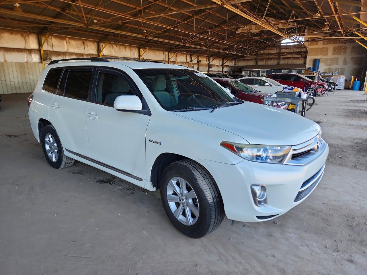 2013 Toyota Highlander Hybrid Белый vin: JTEBC3EH2D2013533