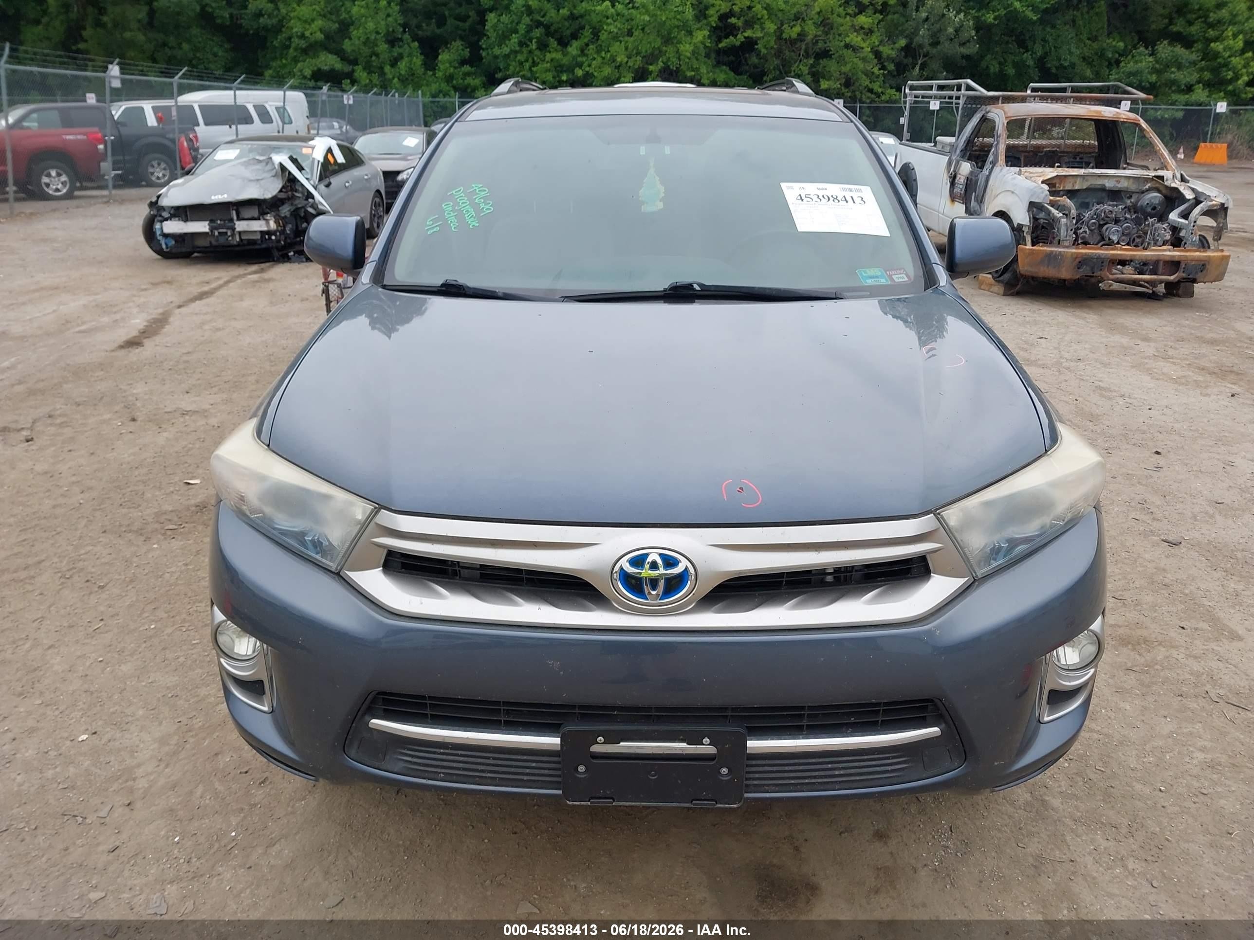 2012 Toyota Highlander Hybrid Base V6 Light Blue vin: JTEBC3EH4C2009045