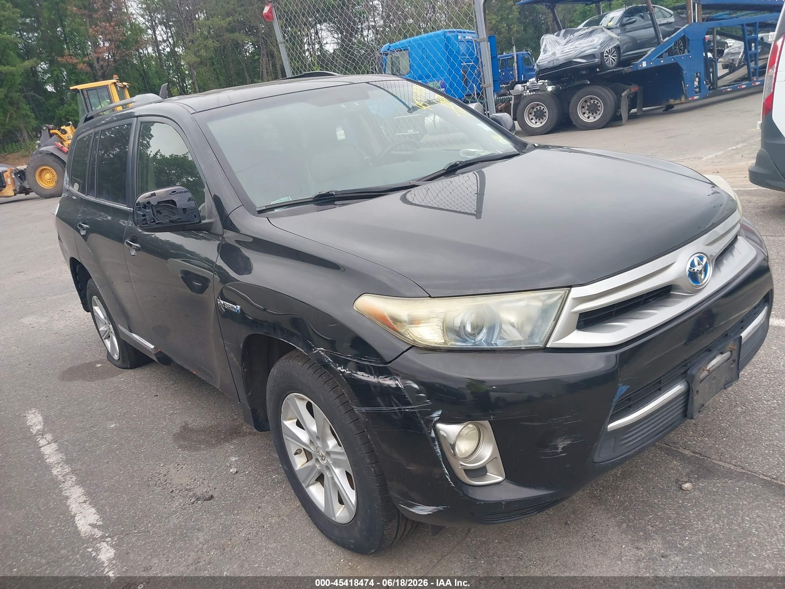 2013 Toyota Highlander Hybrid Base V6 Black vin: JTEBC3EH4D2015364