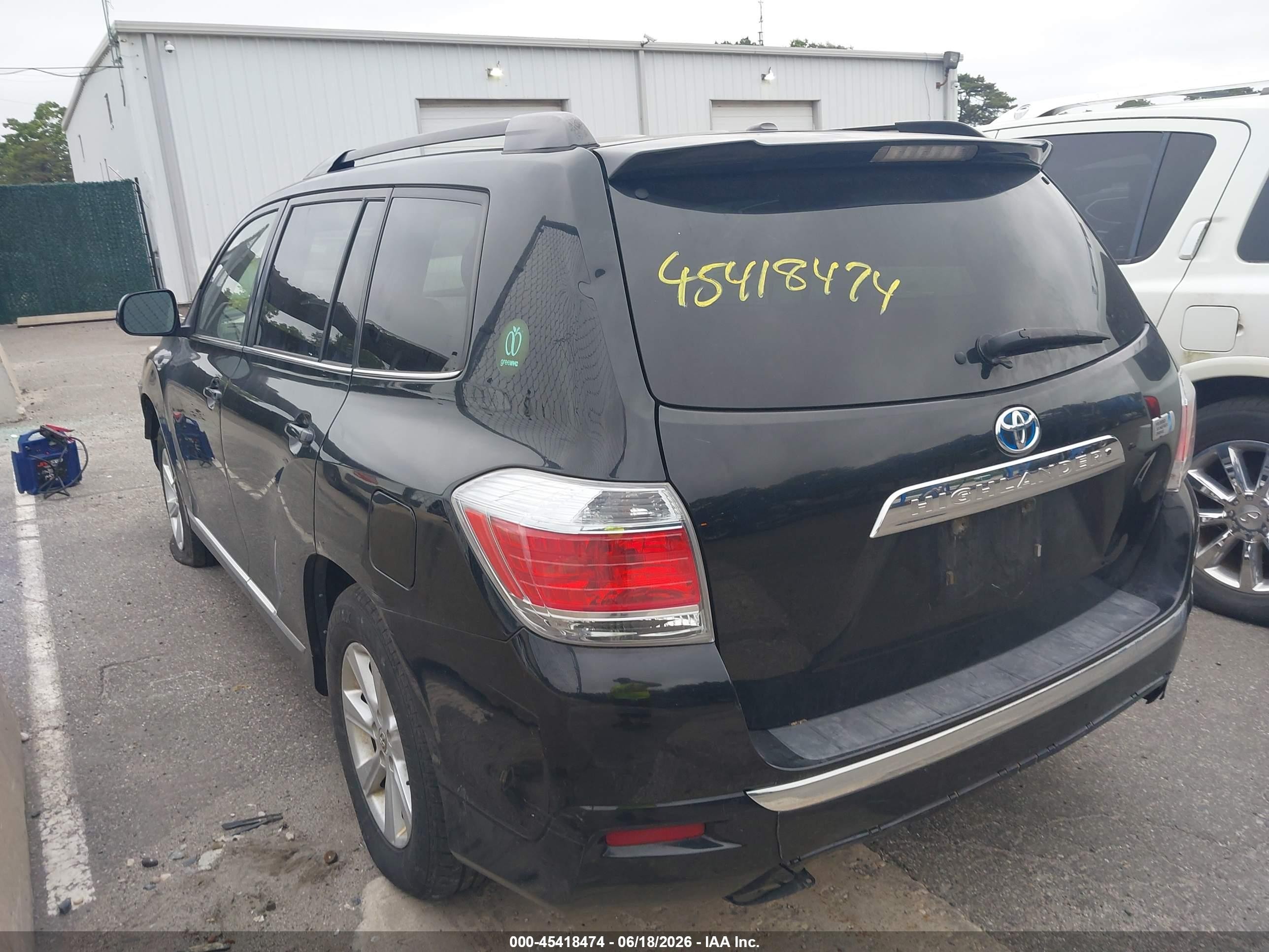 2013 Toyota Highlander Hybrid Base V6 Черный vin: JTEBC3EH4D2015364