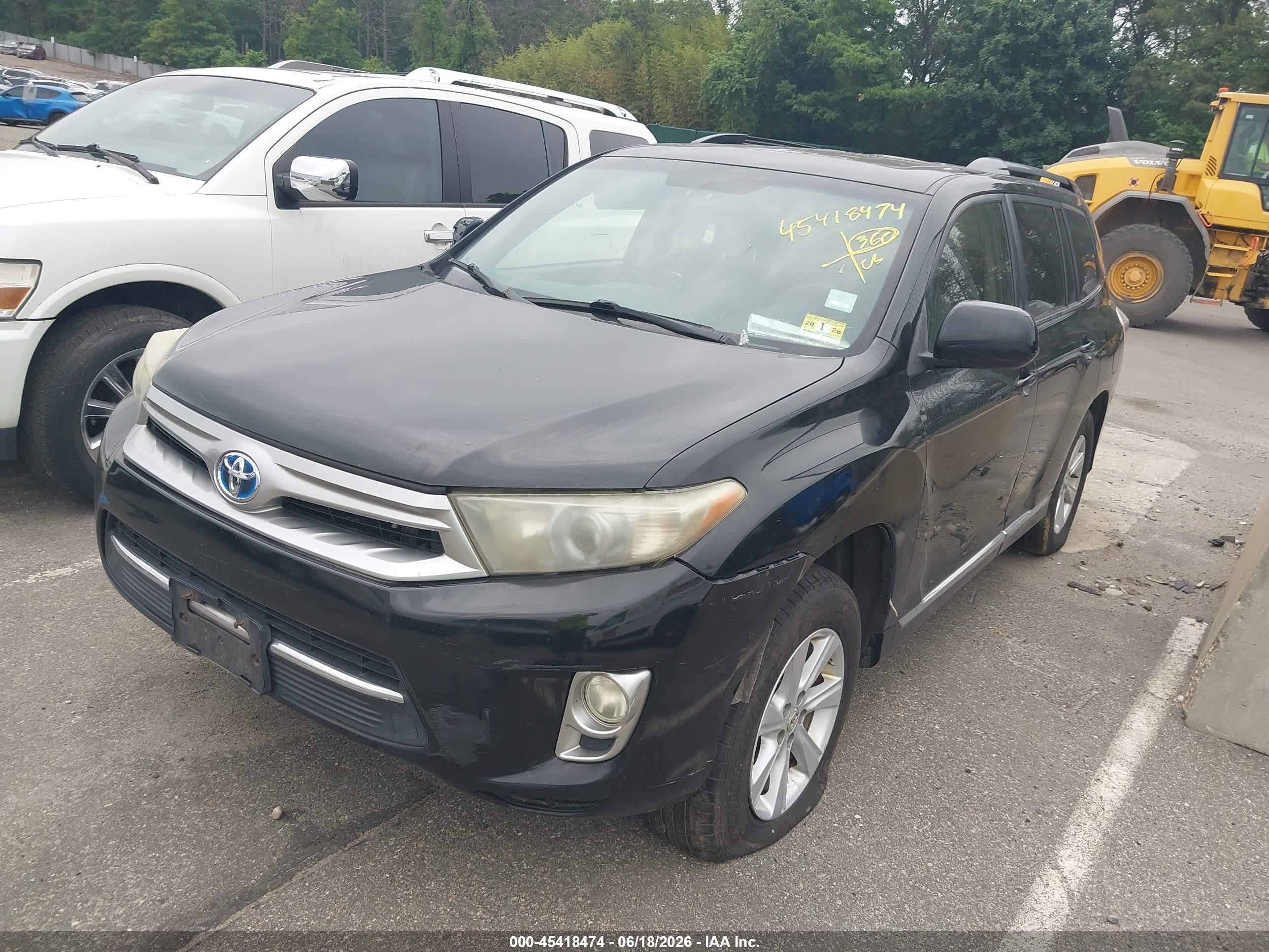 2013 Toyota Highlander Hybrid Base V6 Черный vin: JTEBC3EH4D2015364