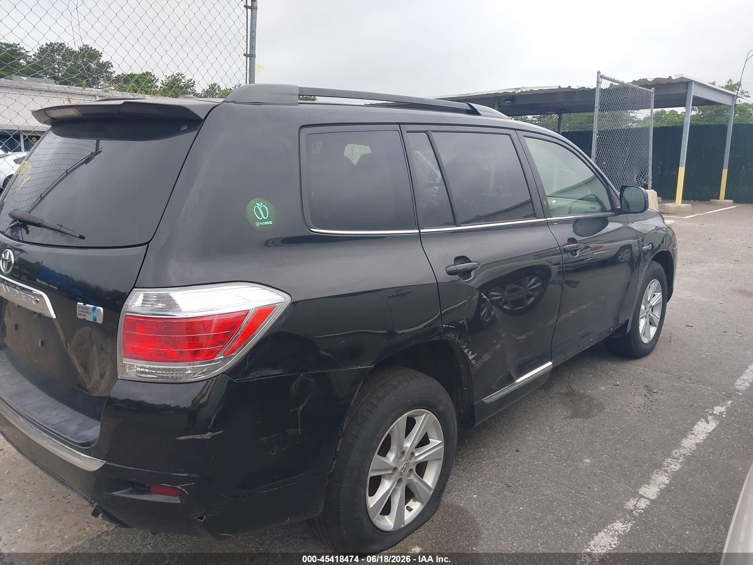 2013 Toyota Highlander Hybrid Base V6 Черный vin: JTEBC3EH4D2015364