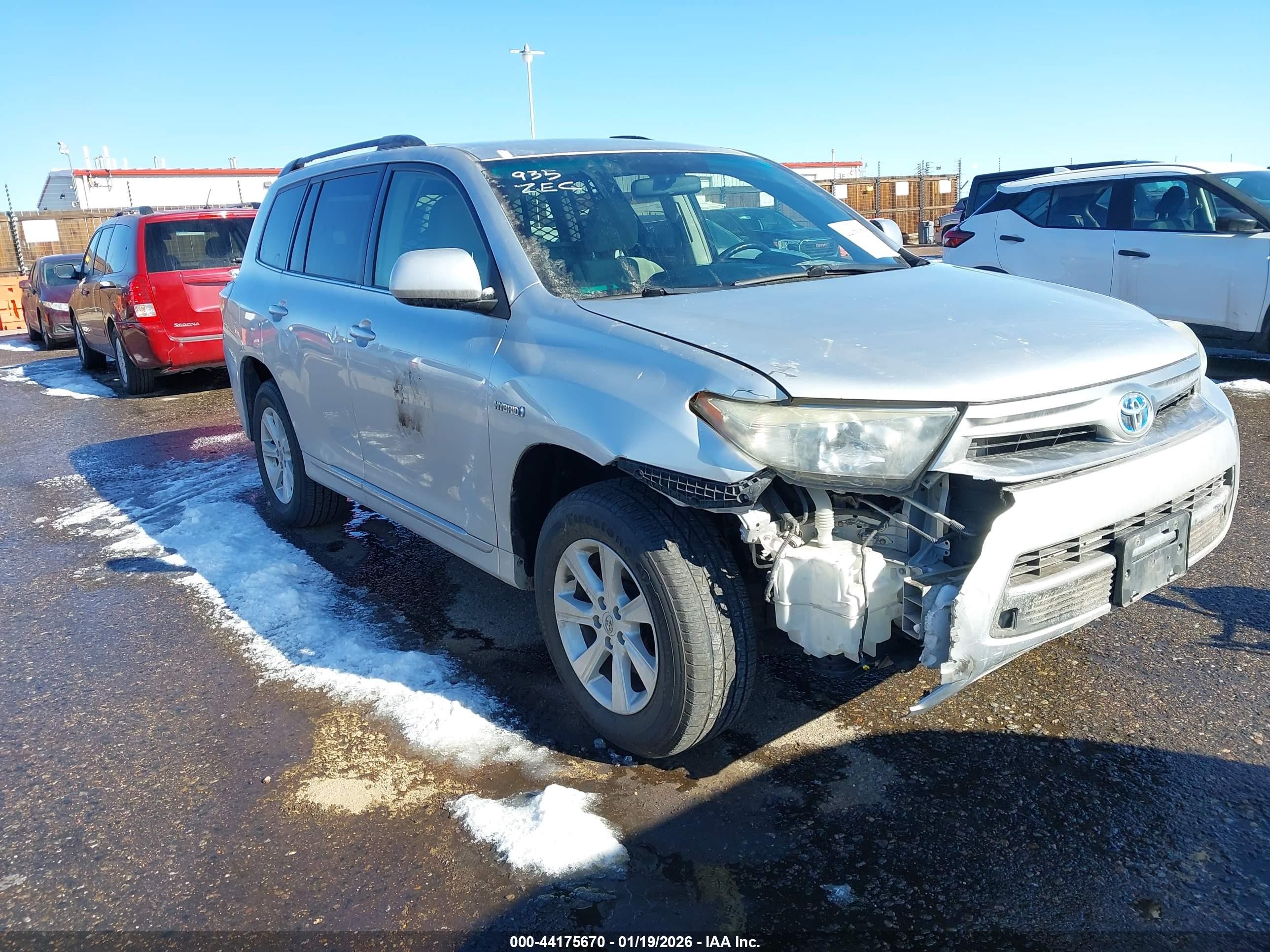 2013 Toyota Highlander Hybrid Base V6 Silver vin: JTEBC3EH4D2017597