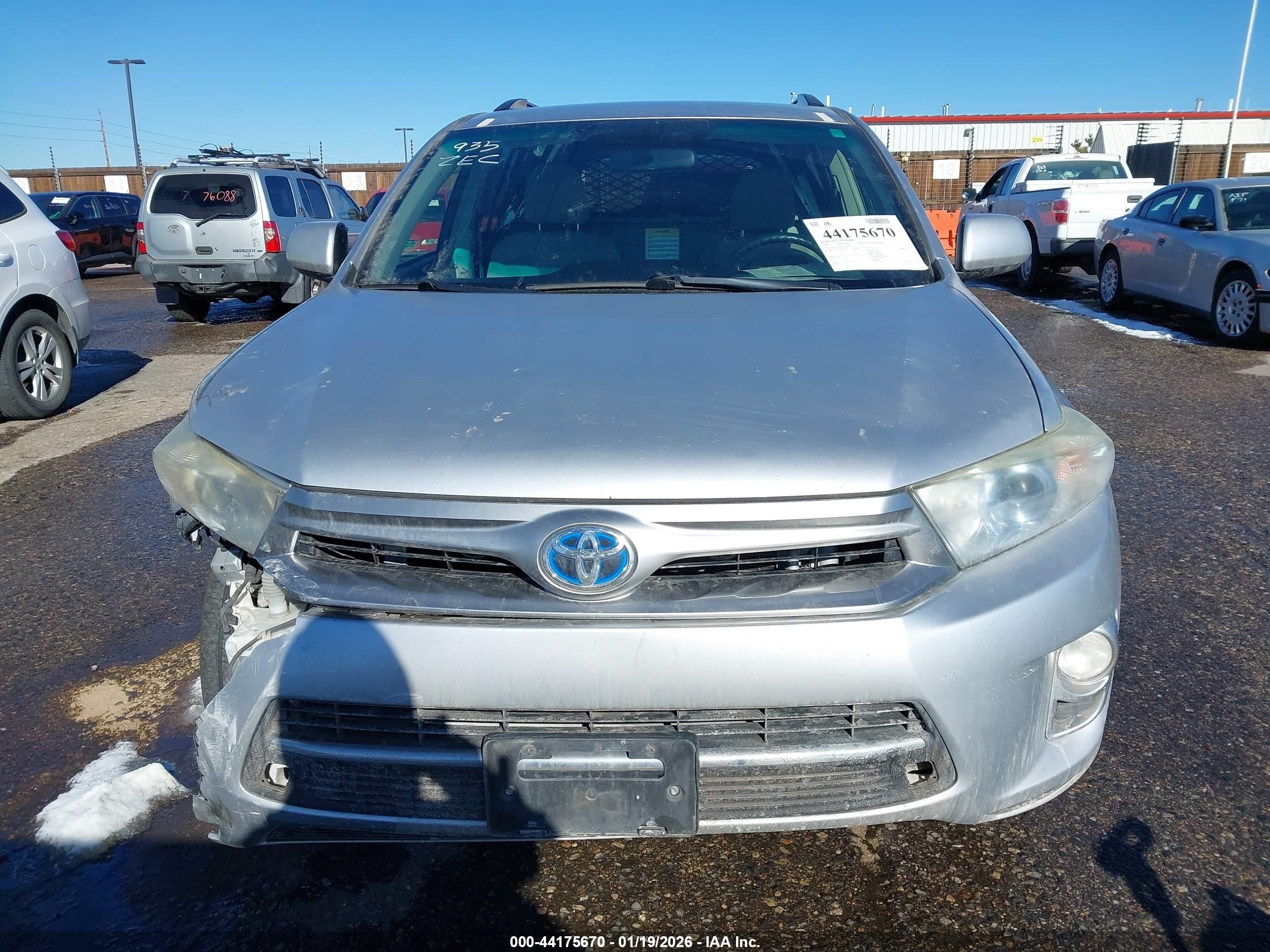 2013 Toyota Highlander Hybrid Base V6 Silver vin: JTEBC3EH4D2017597