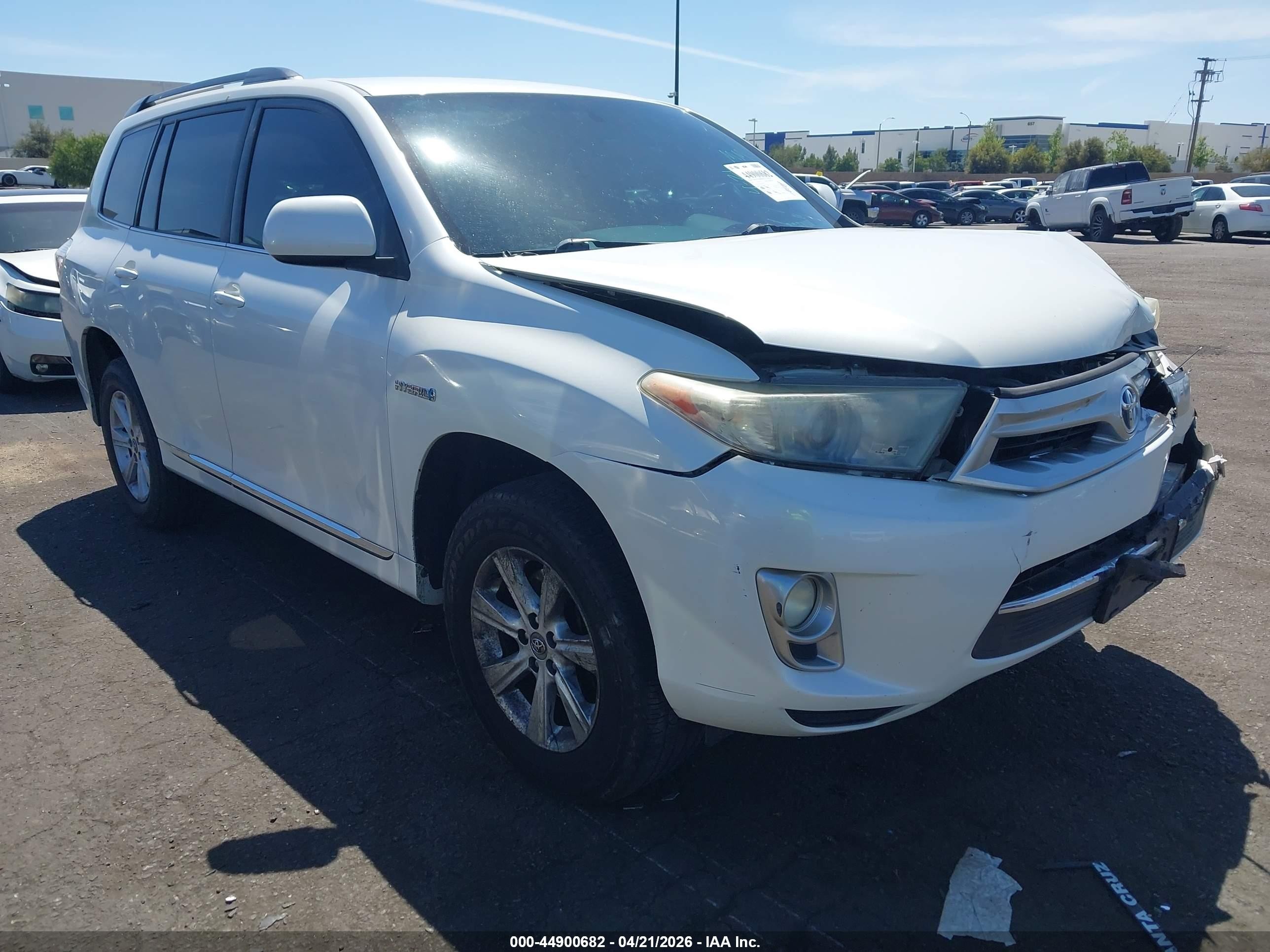 2011 Toyota Highlander Hybrid Base V6 White vin: JTEBC3EH5B2000370