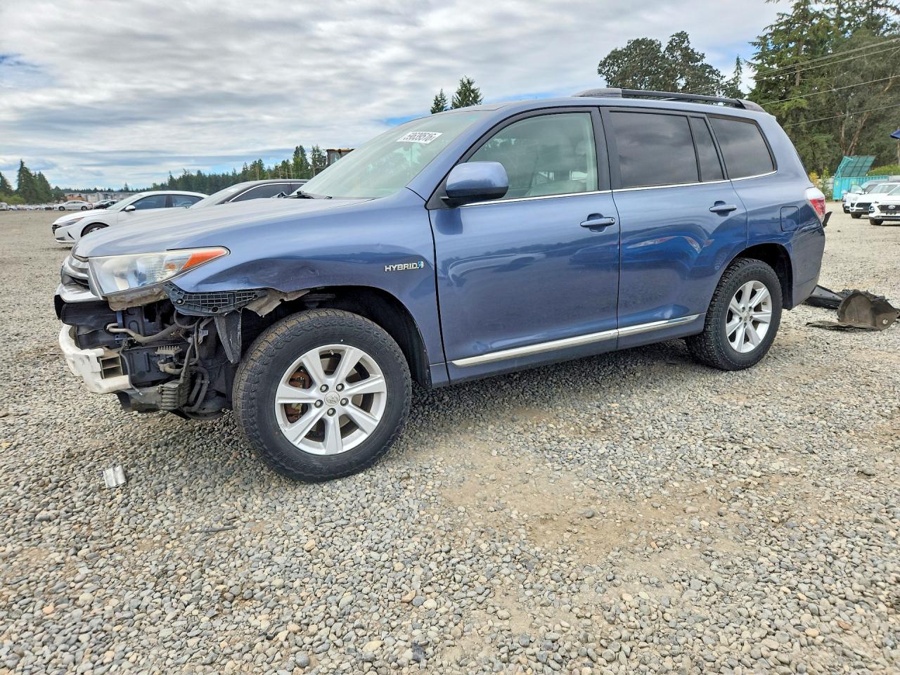 2011 Toyota Highlander Hybrid Blue vin: JTEBC3EH5B2000790