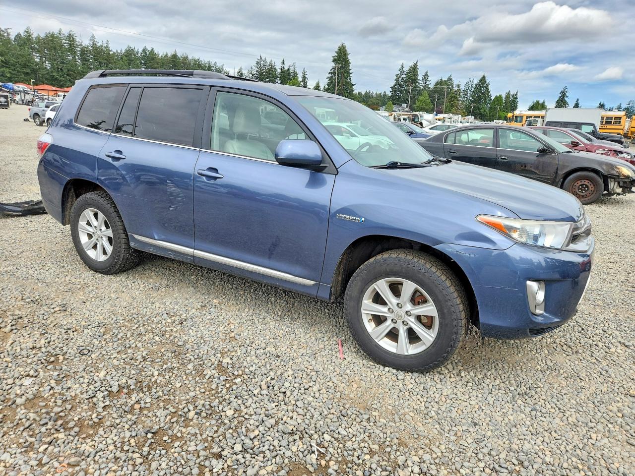 2011 Toyota Highlander Hybrid Blue vin: JTEBC3EH5B2000790
