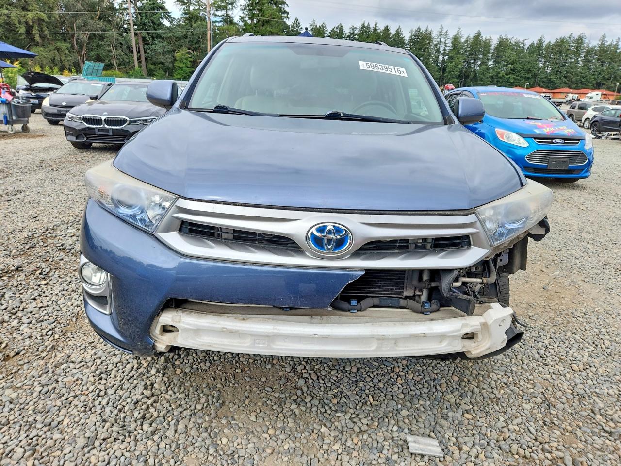 2011 Toyota Highlander Hybrid Blue vin: JTEBC3EH5B2000790
