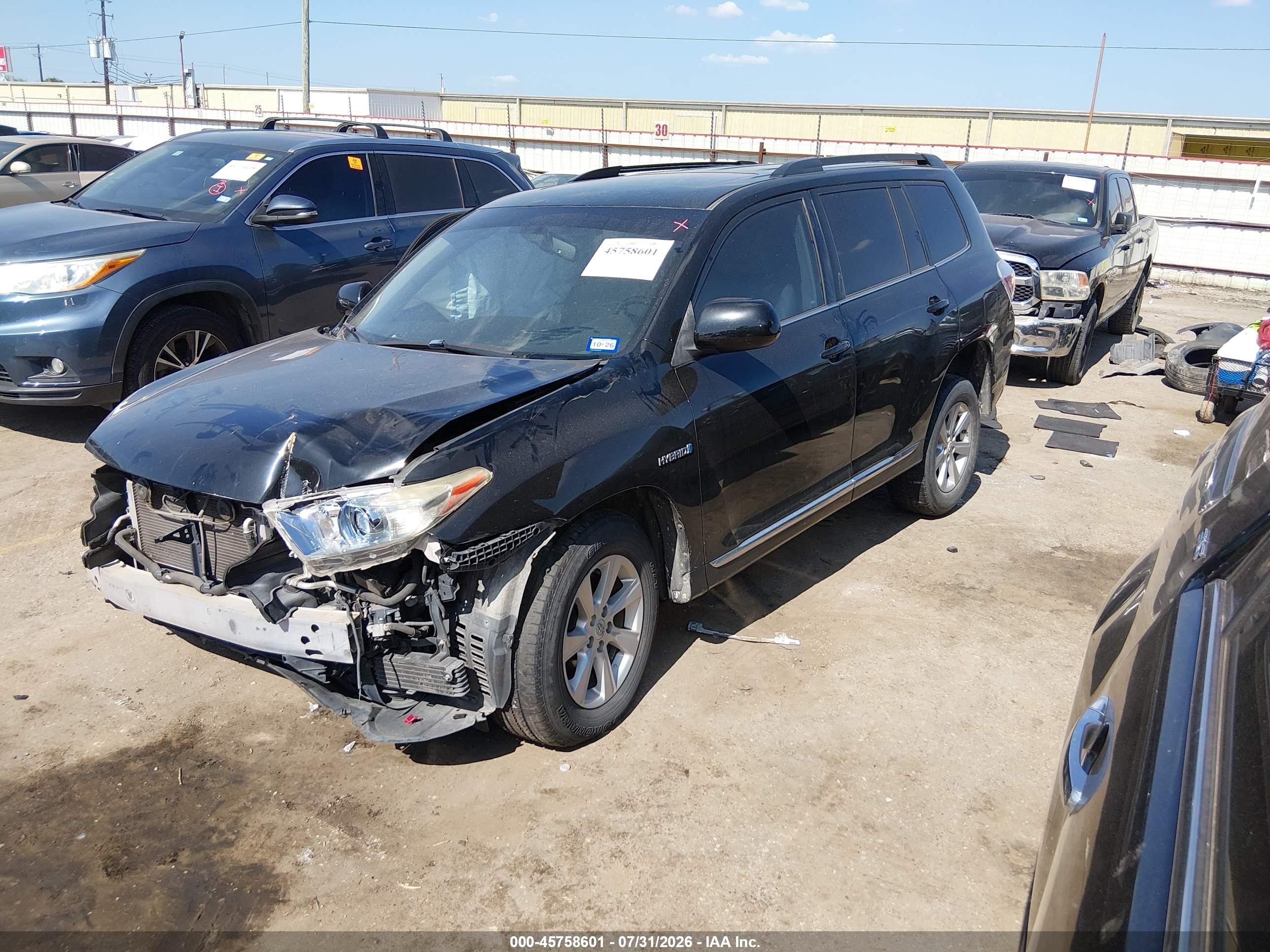 2012 Toyota Highlander Hybrid Base V6 Black vin: JTEBC3EH5C2010415