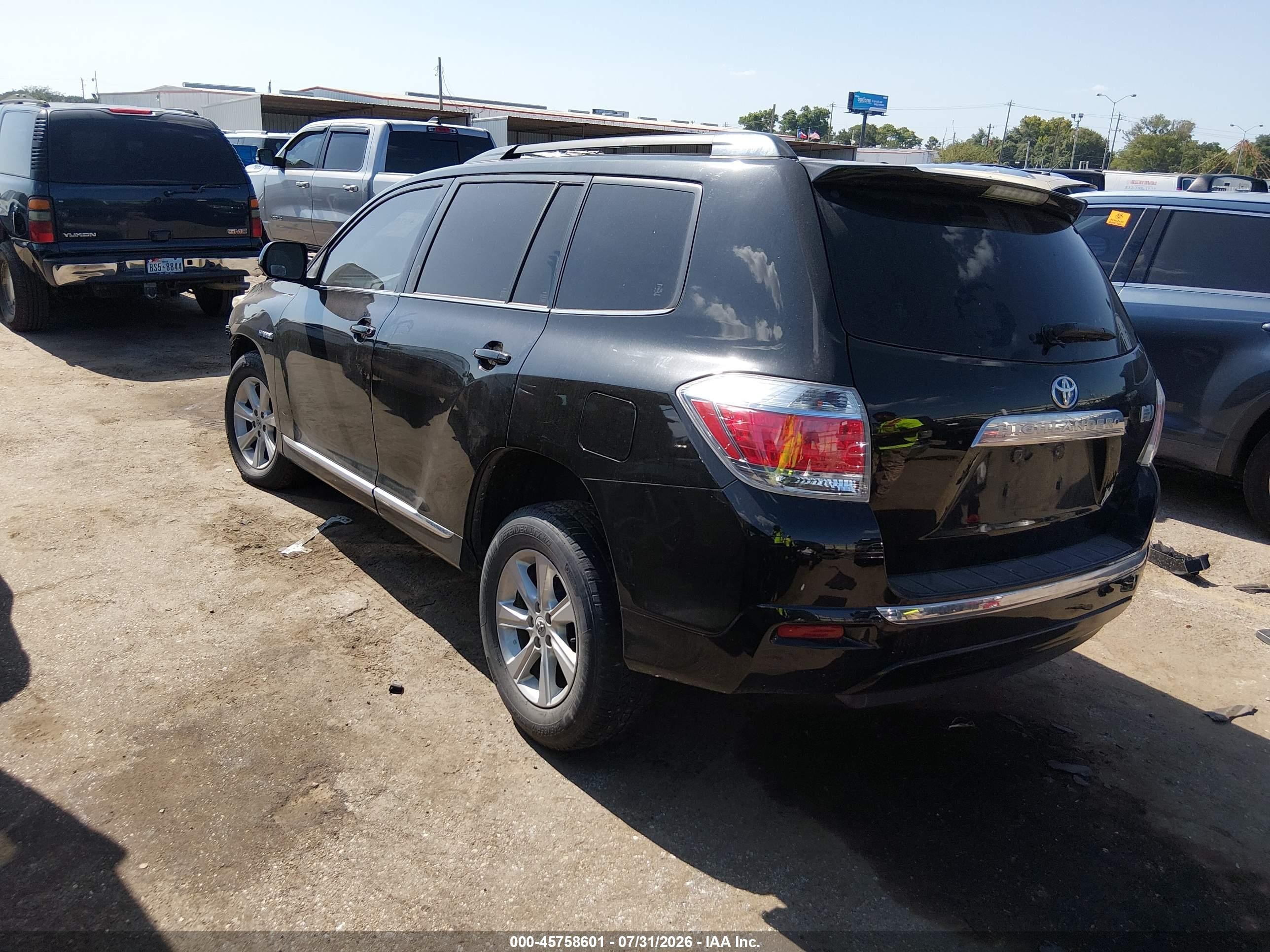 2012 Toyota Highlander Hybrid Base V6 Black vin: JTEBC3EH5C2010415