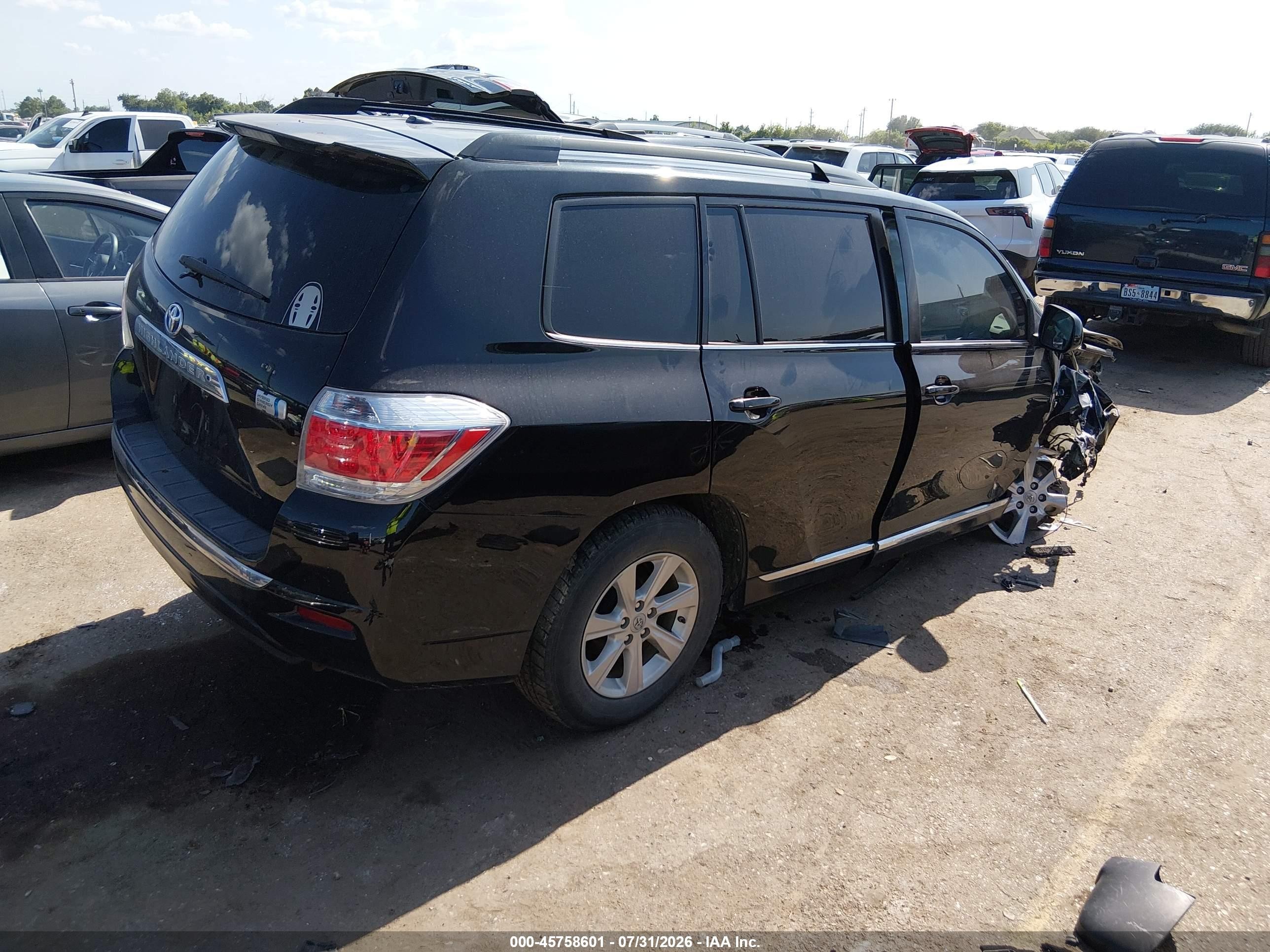 2012 Toyota Highlander Hybrid Base V6 Black vin: JTEBC3EH5C2010415