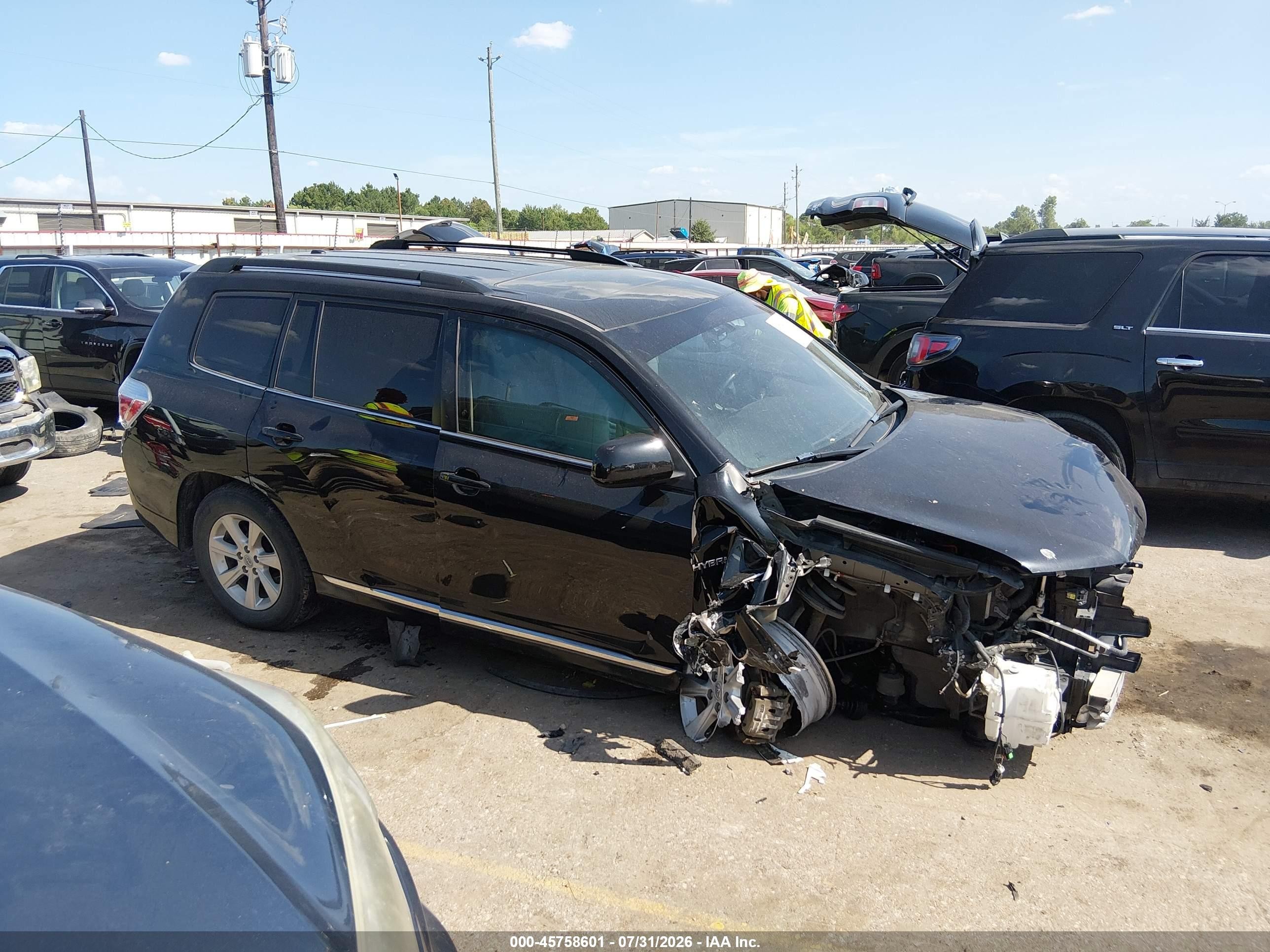 2012 Toyota Highlander Hybrid Base V6 Black vin: JTEBC3EH5C2010415