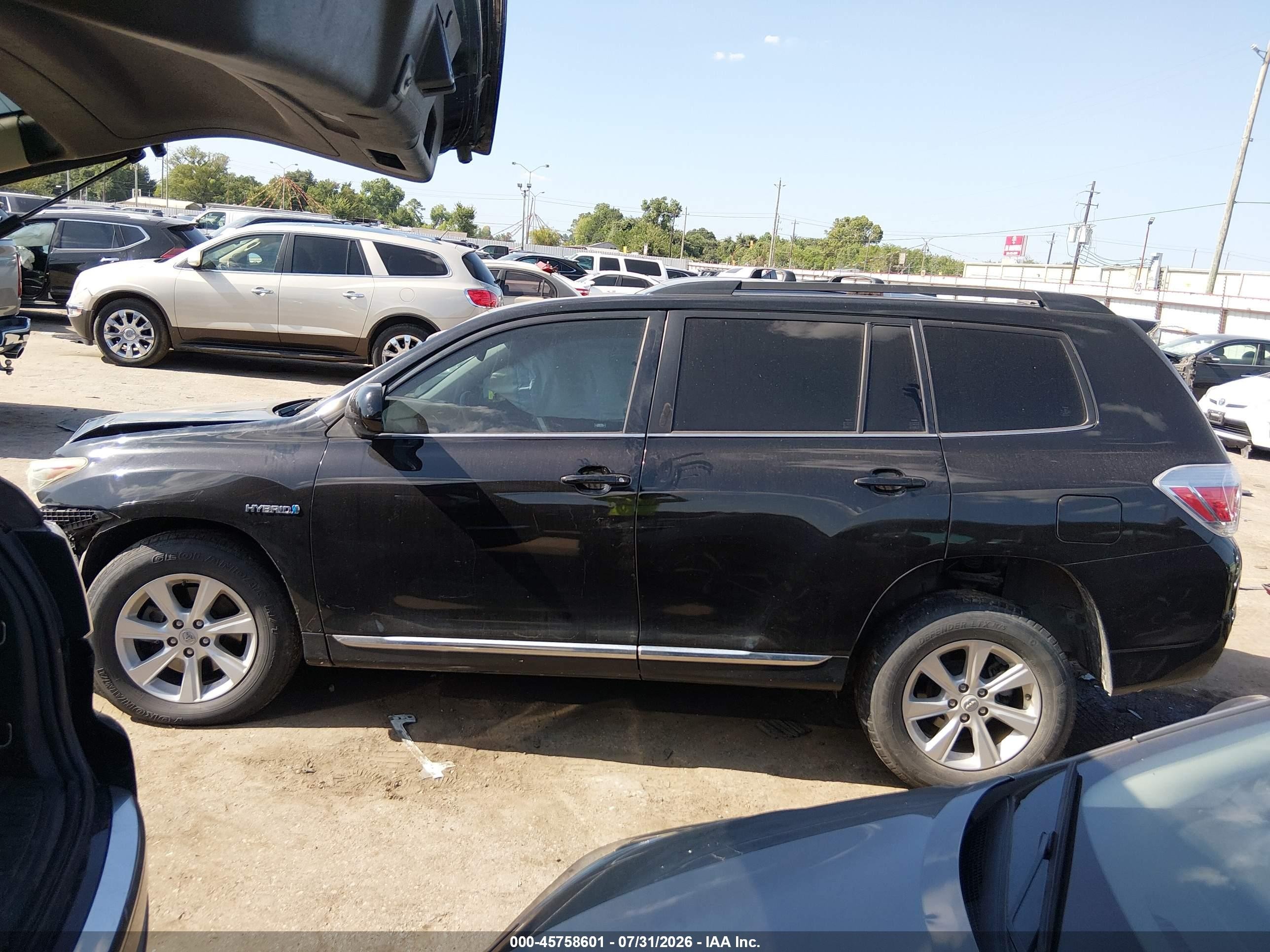 2012 Toyota Highlander Hybrid Base V6 Black vin: JTEBC3EH5C2010415