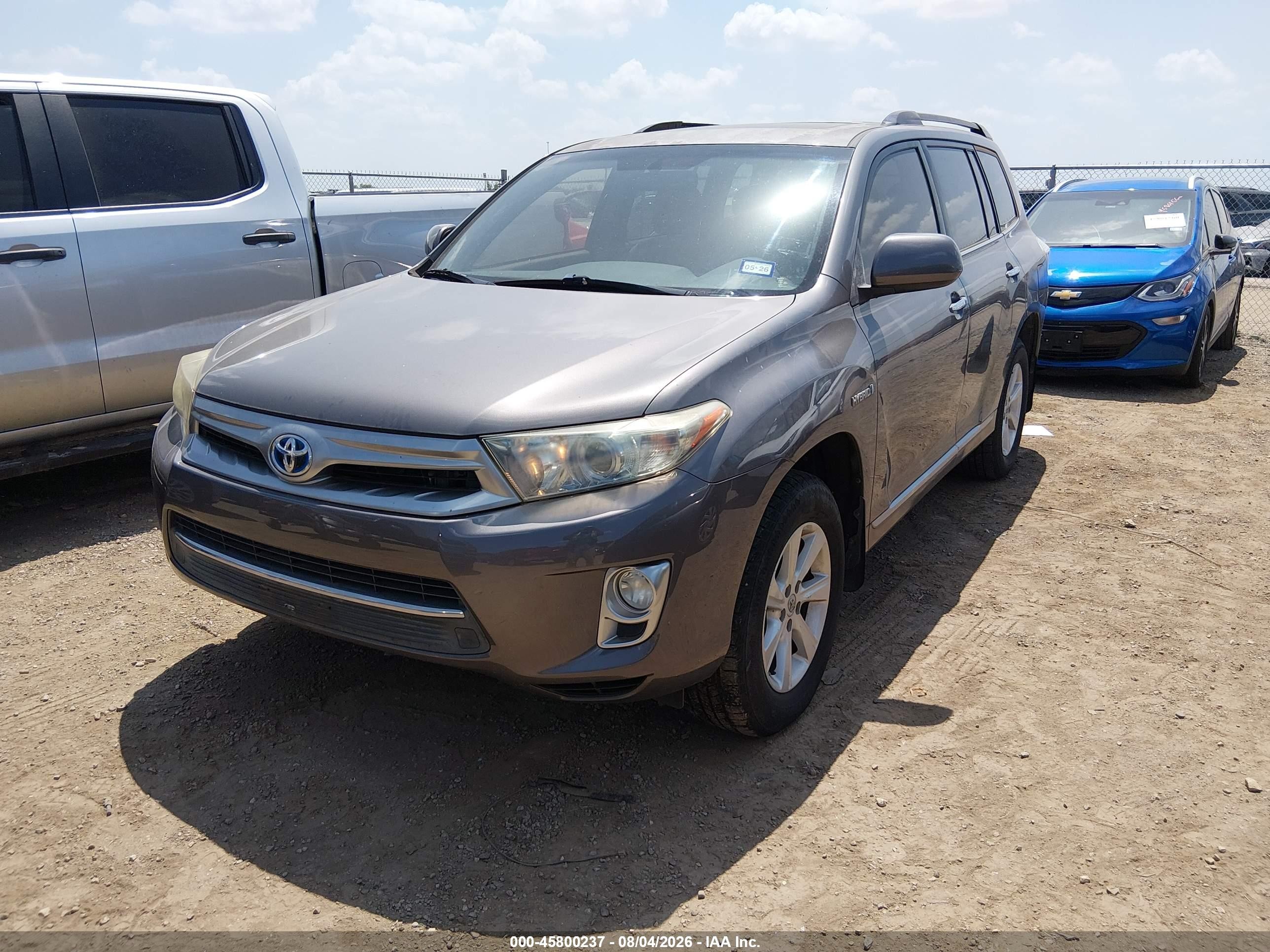 2013 Toyota Highlander Hybrid Base V6 Gray vin: JTEBC3EH5D2011260