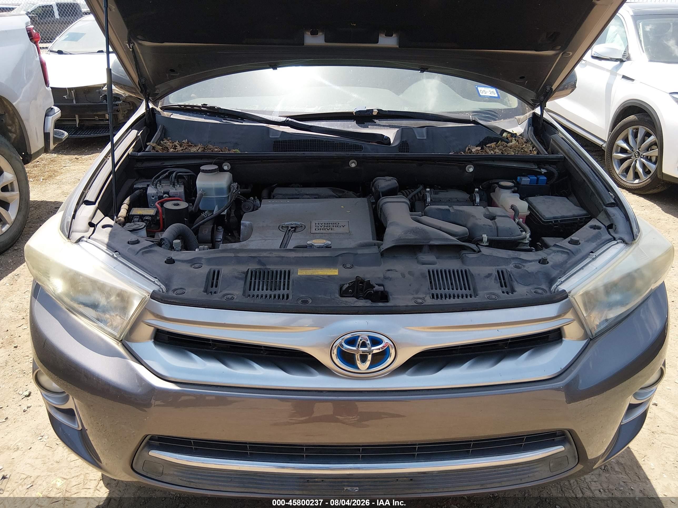 2013 Toyota Highlander Hybrid Base V6 Gray vin: JTEBC3EH5D2011260