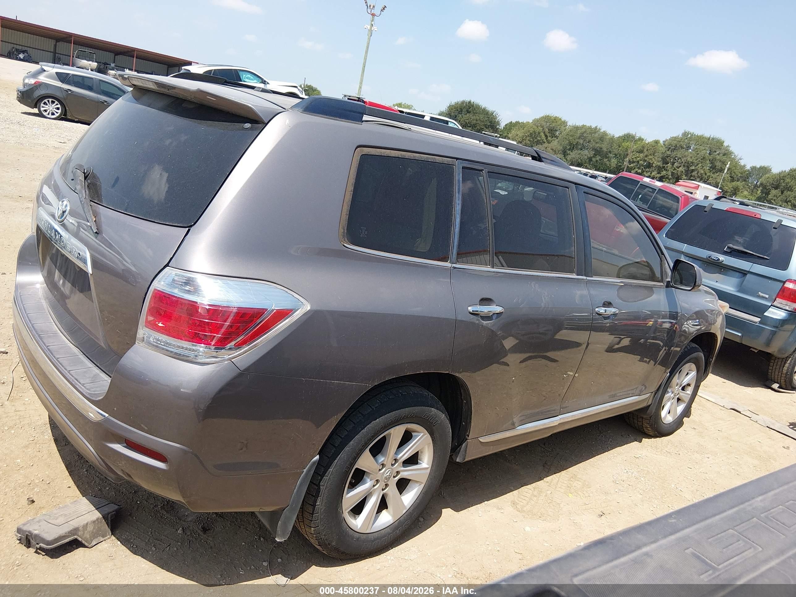 2013 Toyota Highlander Hybrid Base V6 Gray vin: JTEBC3EH5D2011260