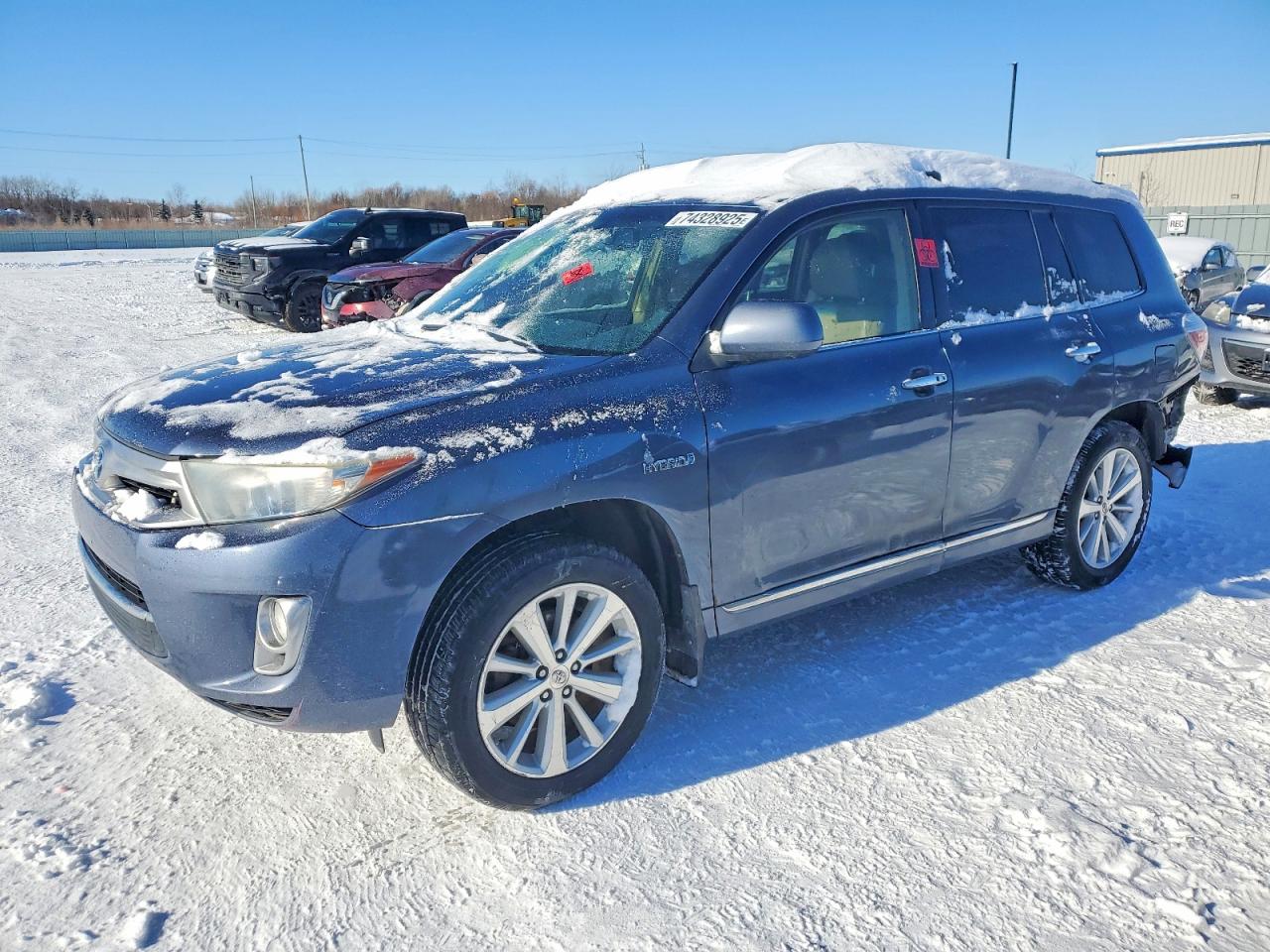 2013 Toyota Highlander Hybrid Серый vin: JTEBC3EH5D2013204