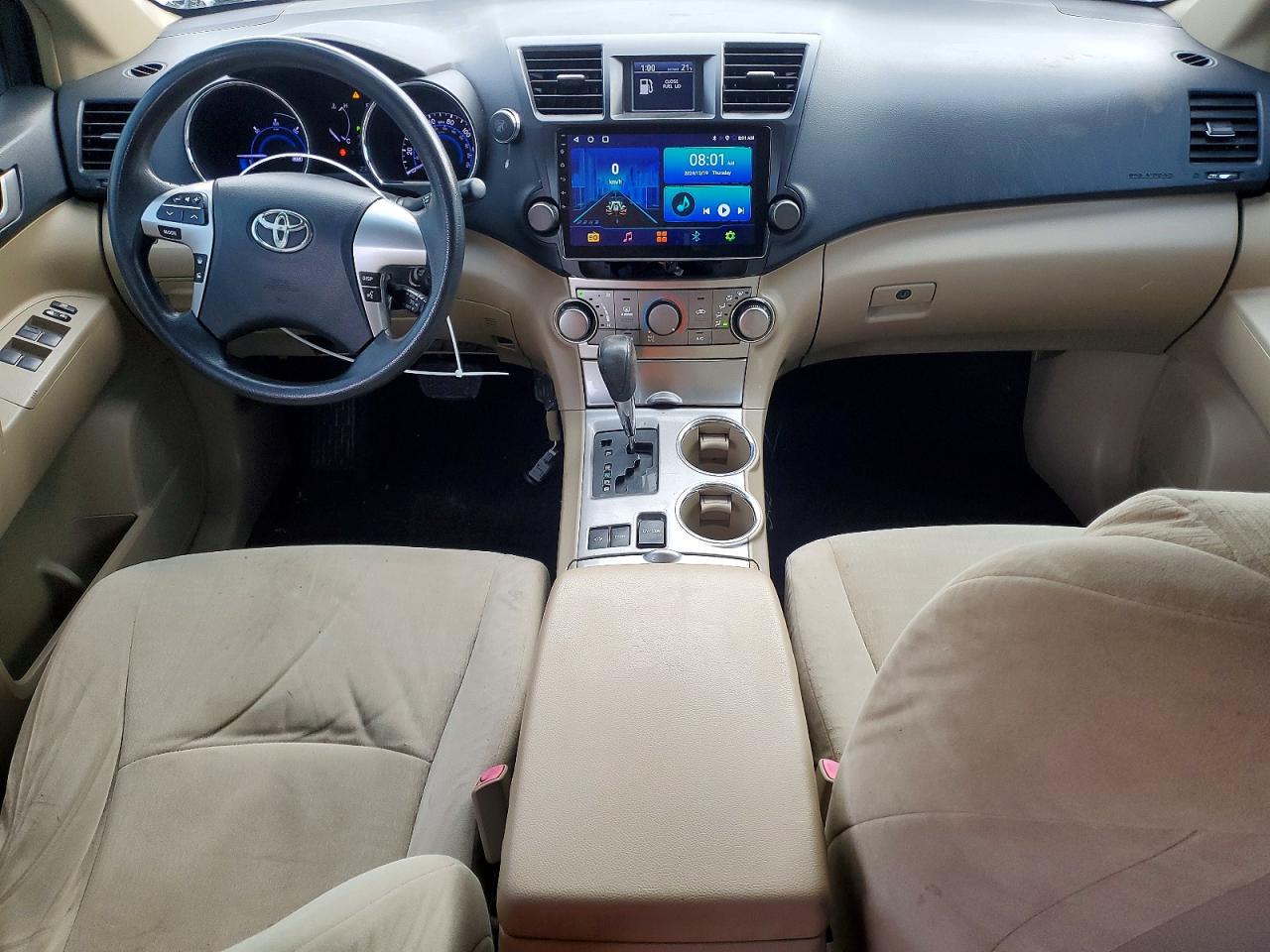 2013 Toyota Highlander Hybrid Base White vin: JTEBC3EH6D2017746