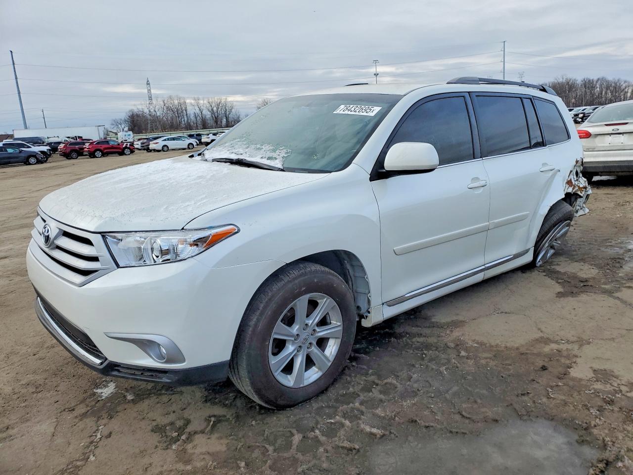 2013 Toyota Highlander Hybrid Base White vin: JTEBC3EH6D2017746