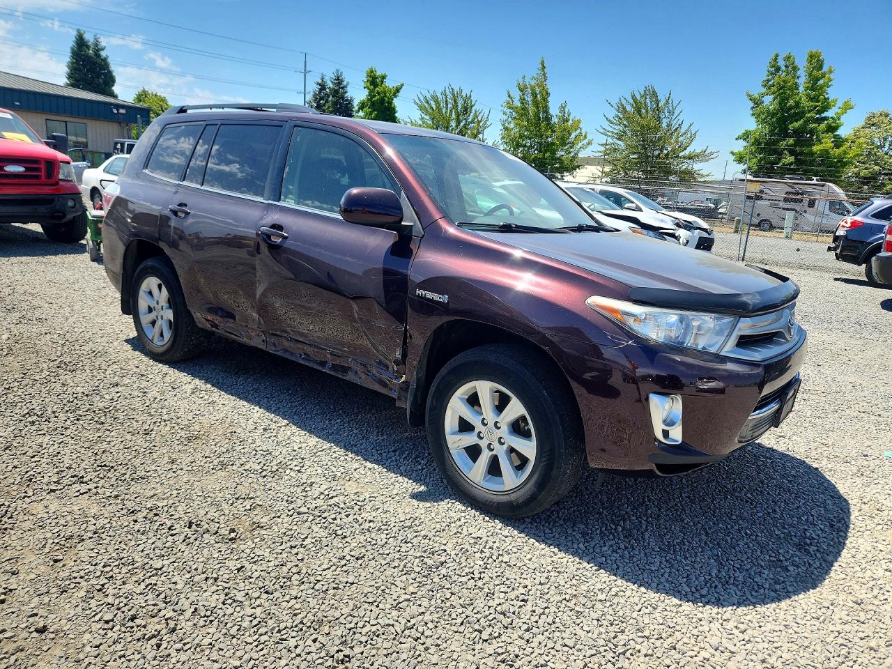 2013 Toyota Highlander Hybrid Фиолетовый vin: JTEBC3EH6D2017780
