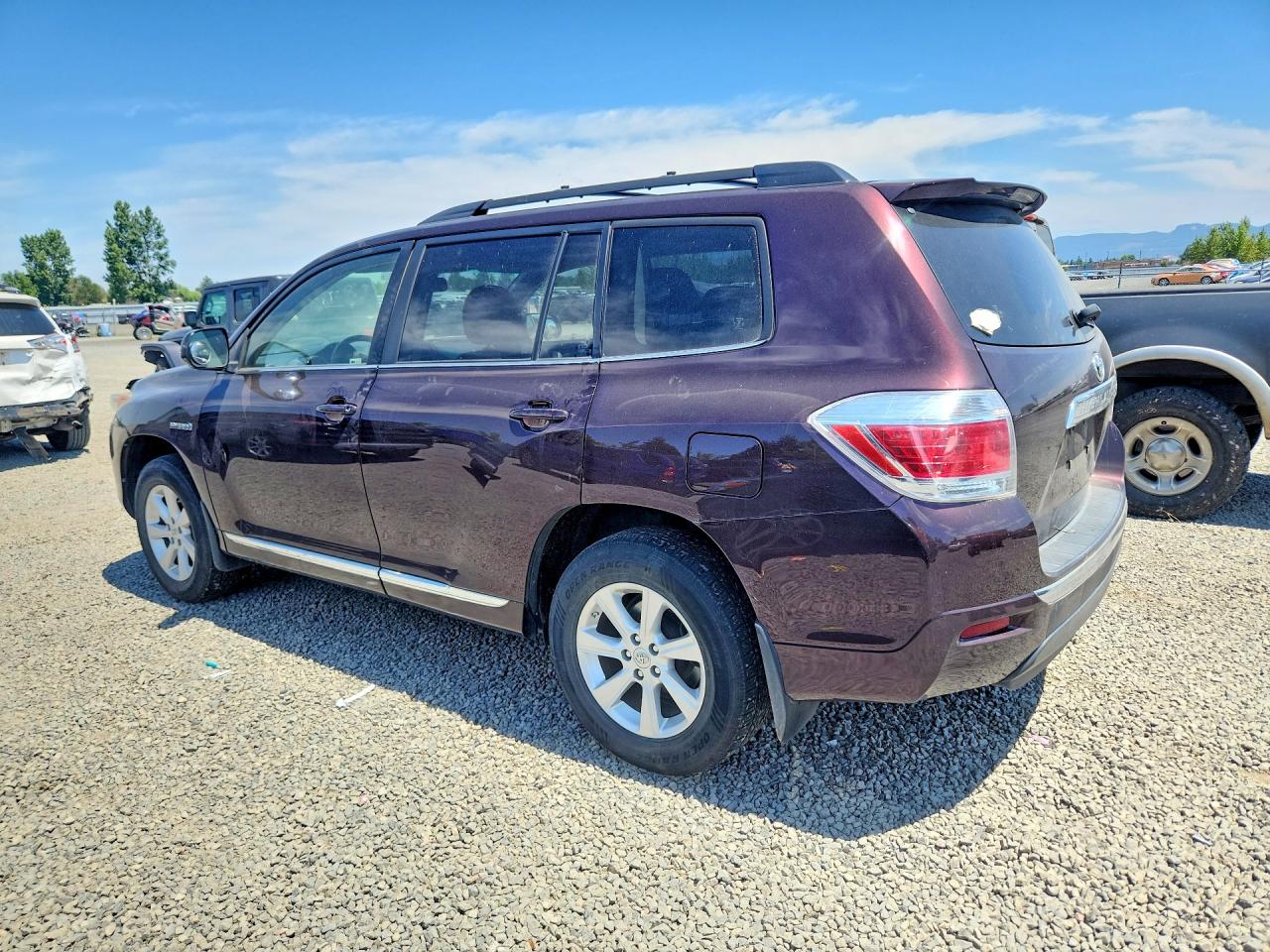 2013 Toyota Highlander Hybrid Фиолетовый vin: JTEBC3EH6D2017780