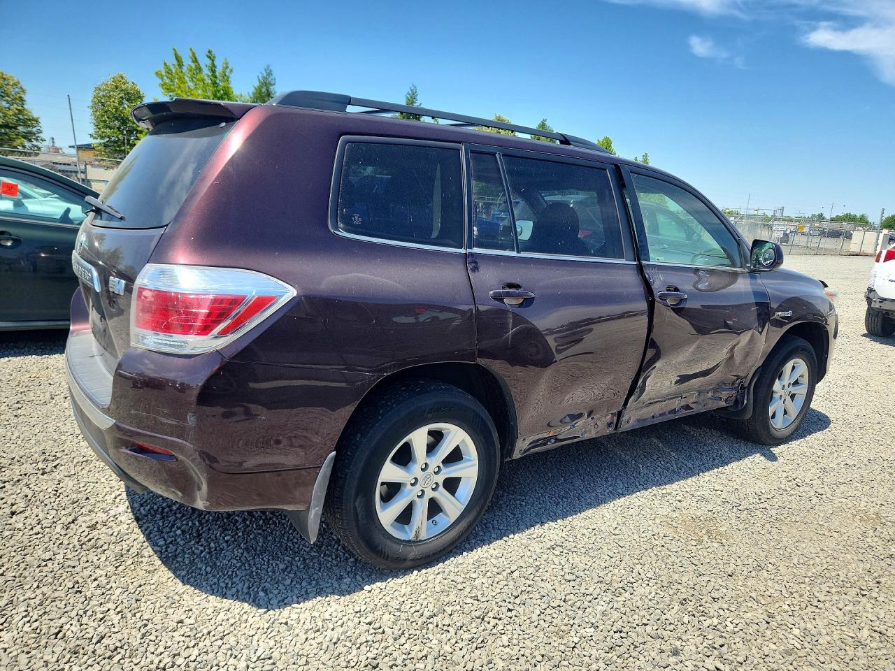 2013 Toyota Highlander Hybrid Фиолетовый vin: JTEBC3EH6D2017780