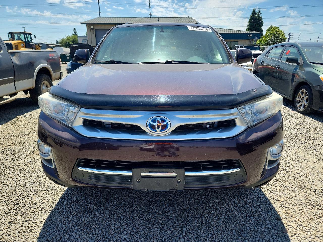 2013 Toyota Highlander Hybrid Фиолетовый vin: JTEBC3EH6D2017780