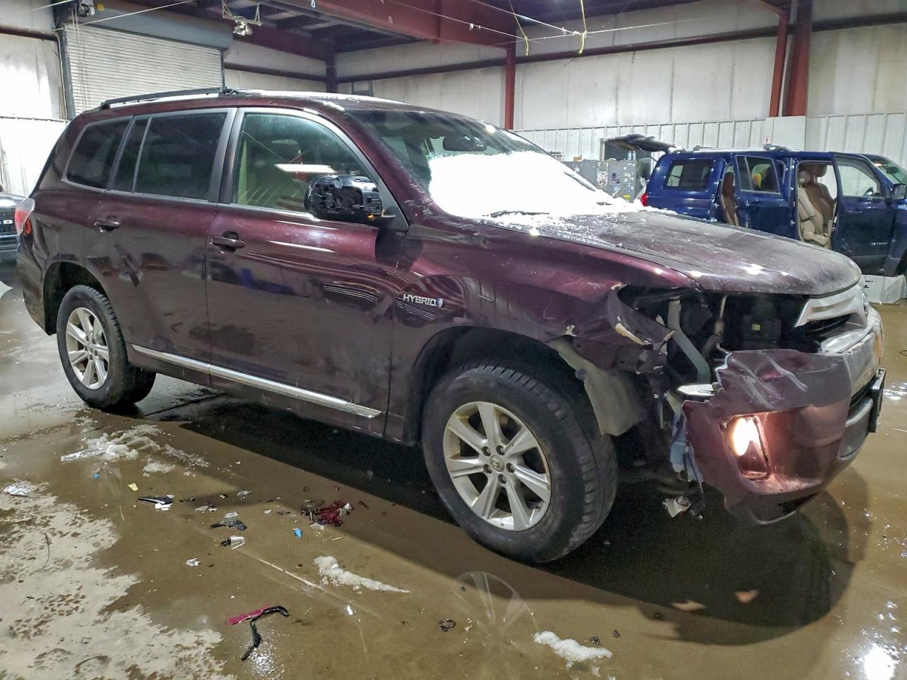 2011 Toyota Highlander Hybrid Base Purple vin: JTEBC3EH7B2002234