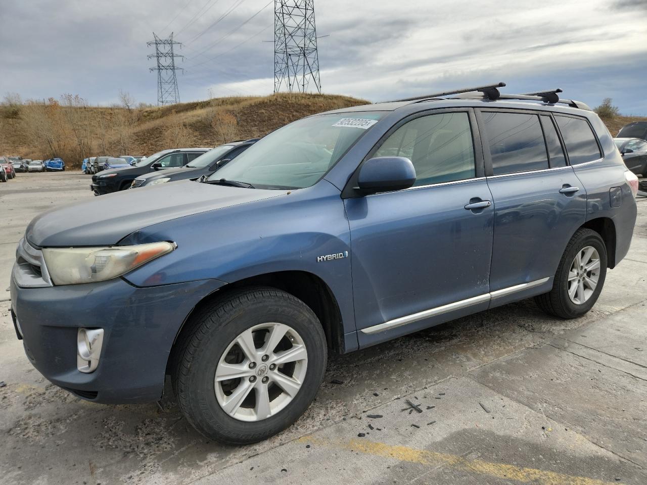 2013 Toyota Highlander Hybrid Blue vin: JTEBC3EH7D2017223