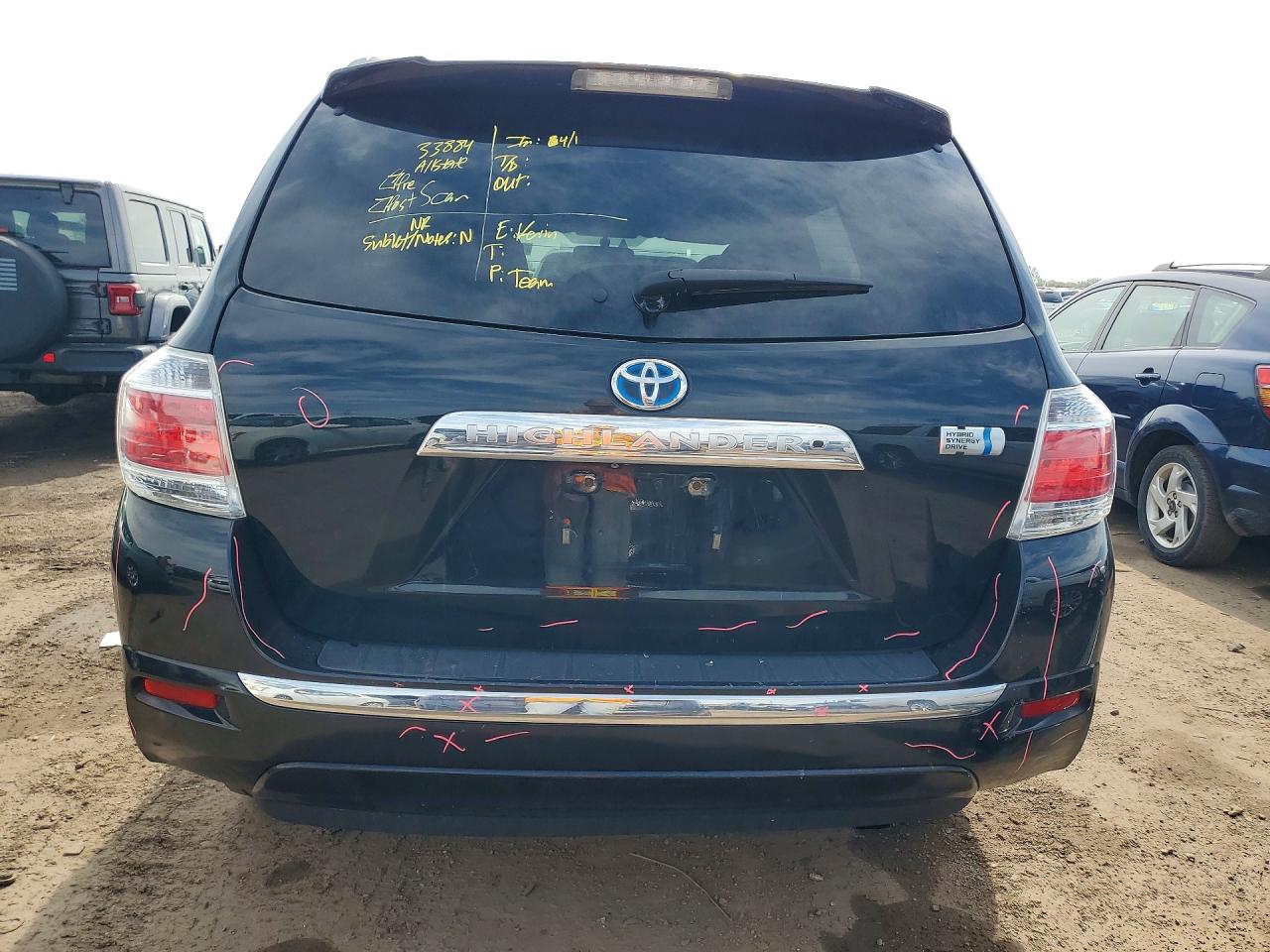 2012 Toyota Highlander Hybrid Black vin: JTEBC3EH8C2009615