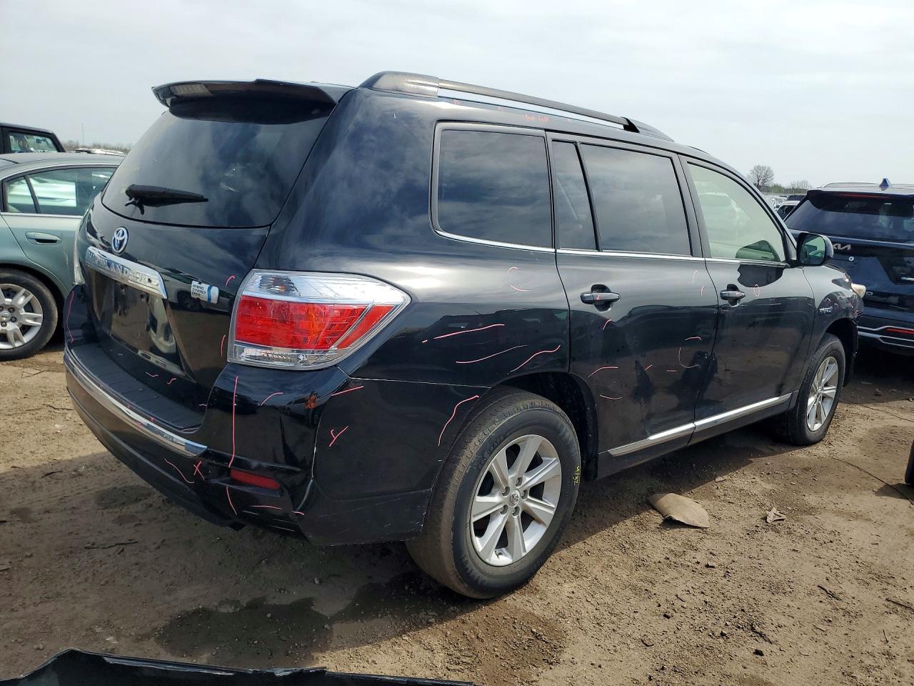 2012 Toyota Highlander Hybrid Black vin: JTEBC3EH8C2009615