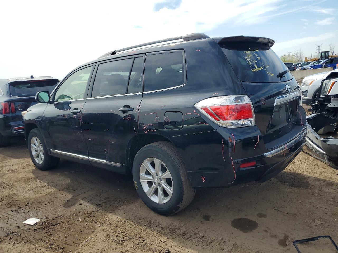 2012 Toyota Highlander Hybrid Black vin: JTEBC3EH8C2009615