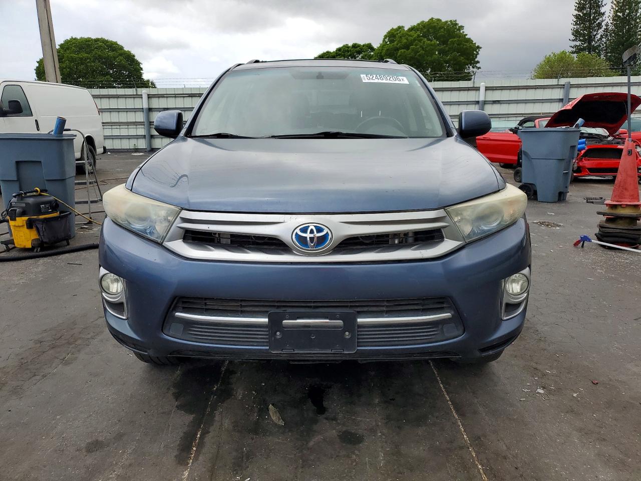 2013 Toyota Highlander Hybrid Blue vin: JTEBC3EH8D2013276