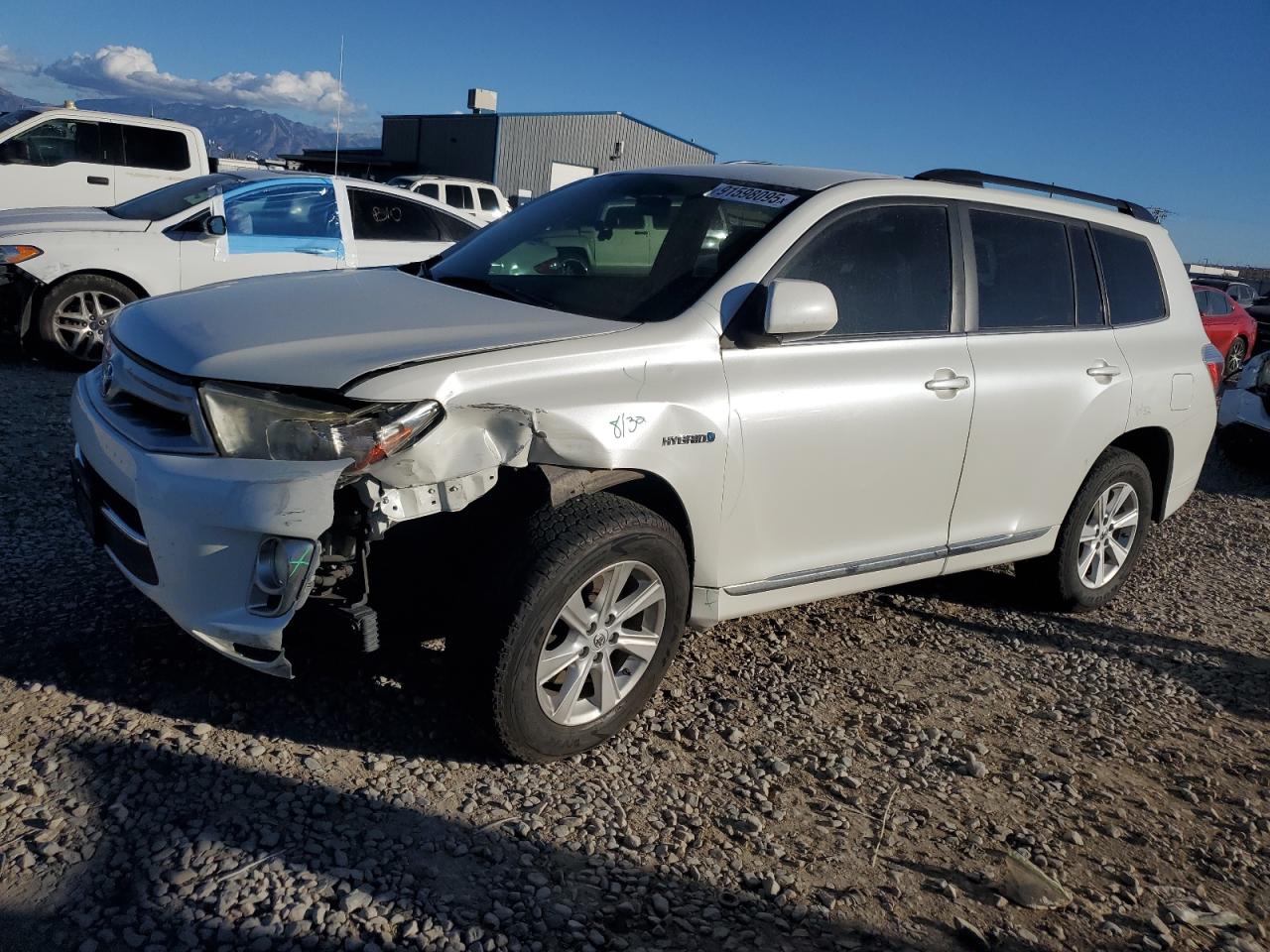 2013 Toyota Highlander Hybrid Белый vin: JTEBC3EH8D2017196