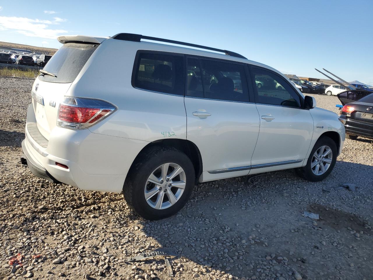 2013 Toyota Highlander Hybrid Белый vin: JTEBC3EH8D2017196