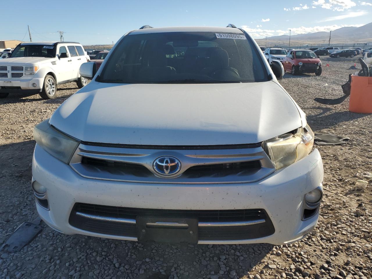 2013 Toyota Highlander Hybrid Белый vin: JTEBC3EH8D2017196