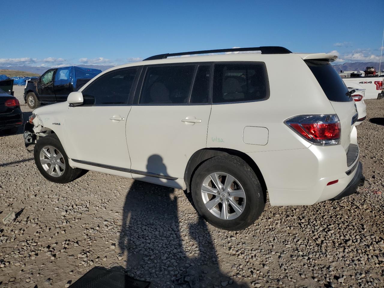 2013 Toyota Highlander Hybrid Белый vin: JTEBC3EH8D2017196