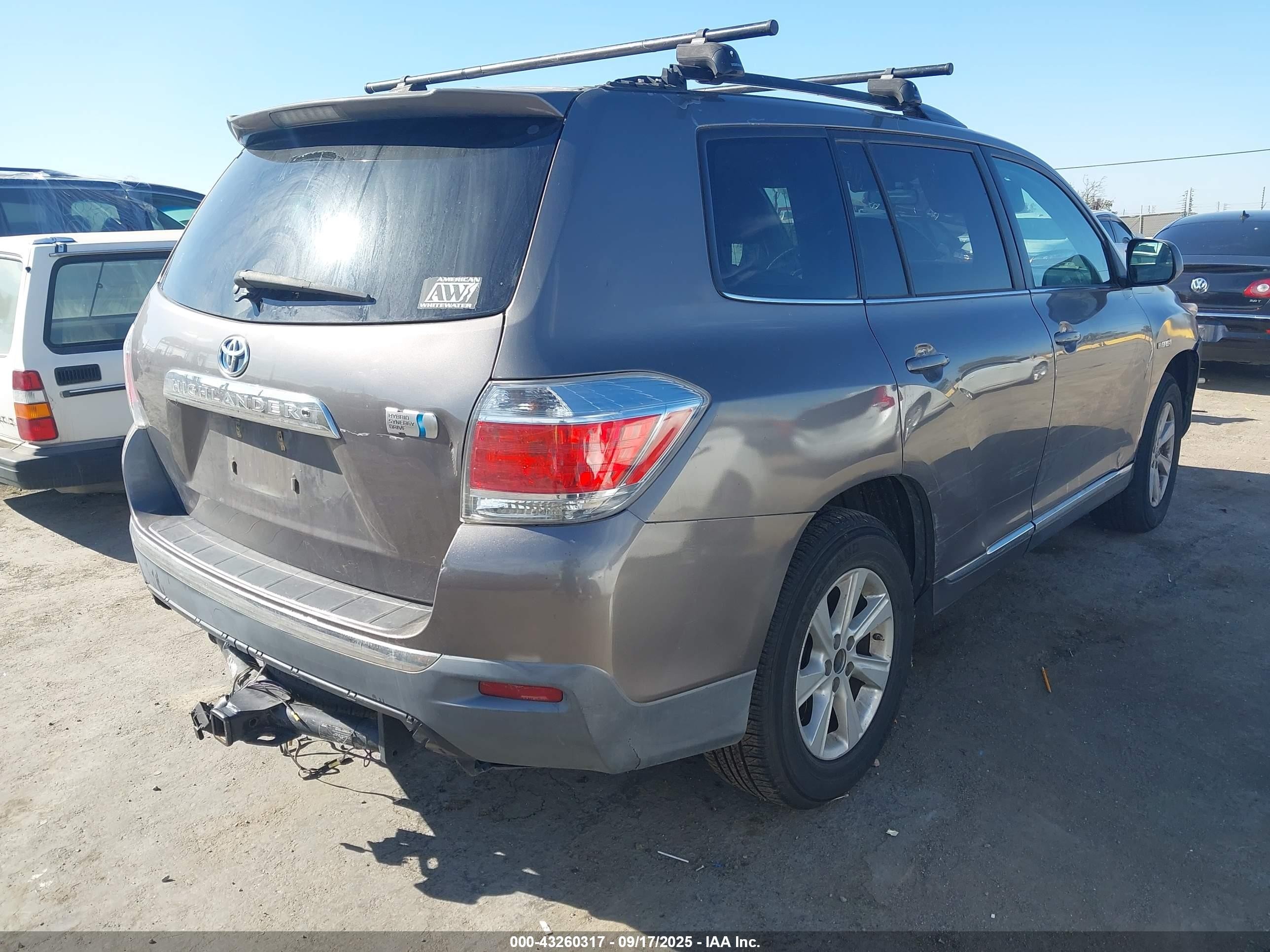 2011 Toyota Highlander Hybrid Base V6 Gray vin: JTEBC3EH9B2002249