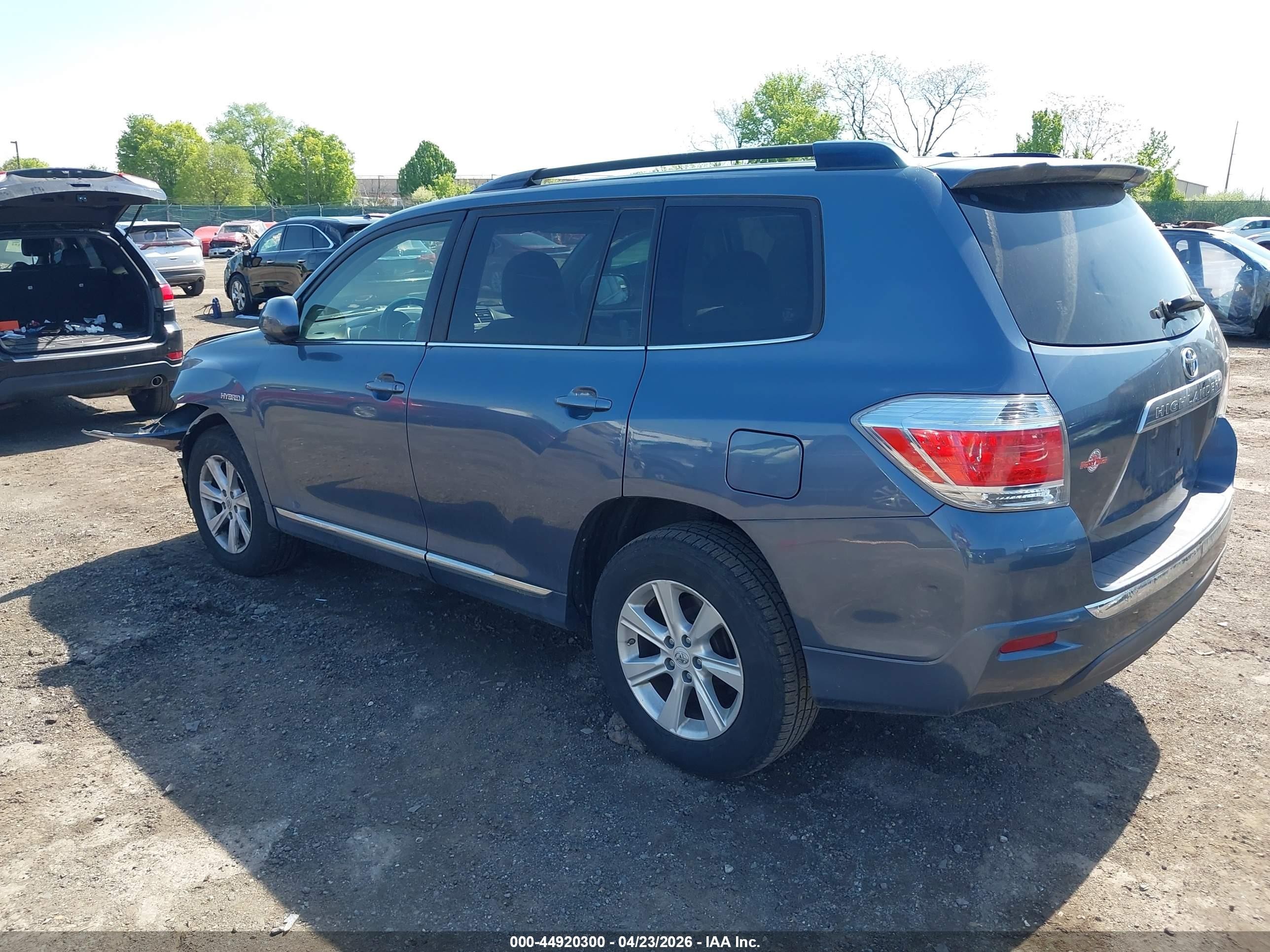 2011 Toyota Highlander Hybrid Base V6 Blue vin: JTEBC3EH9B2003949