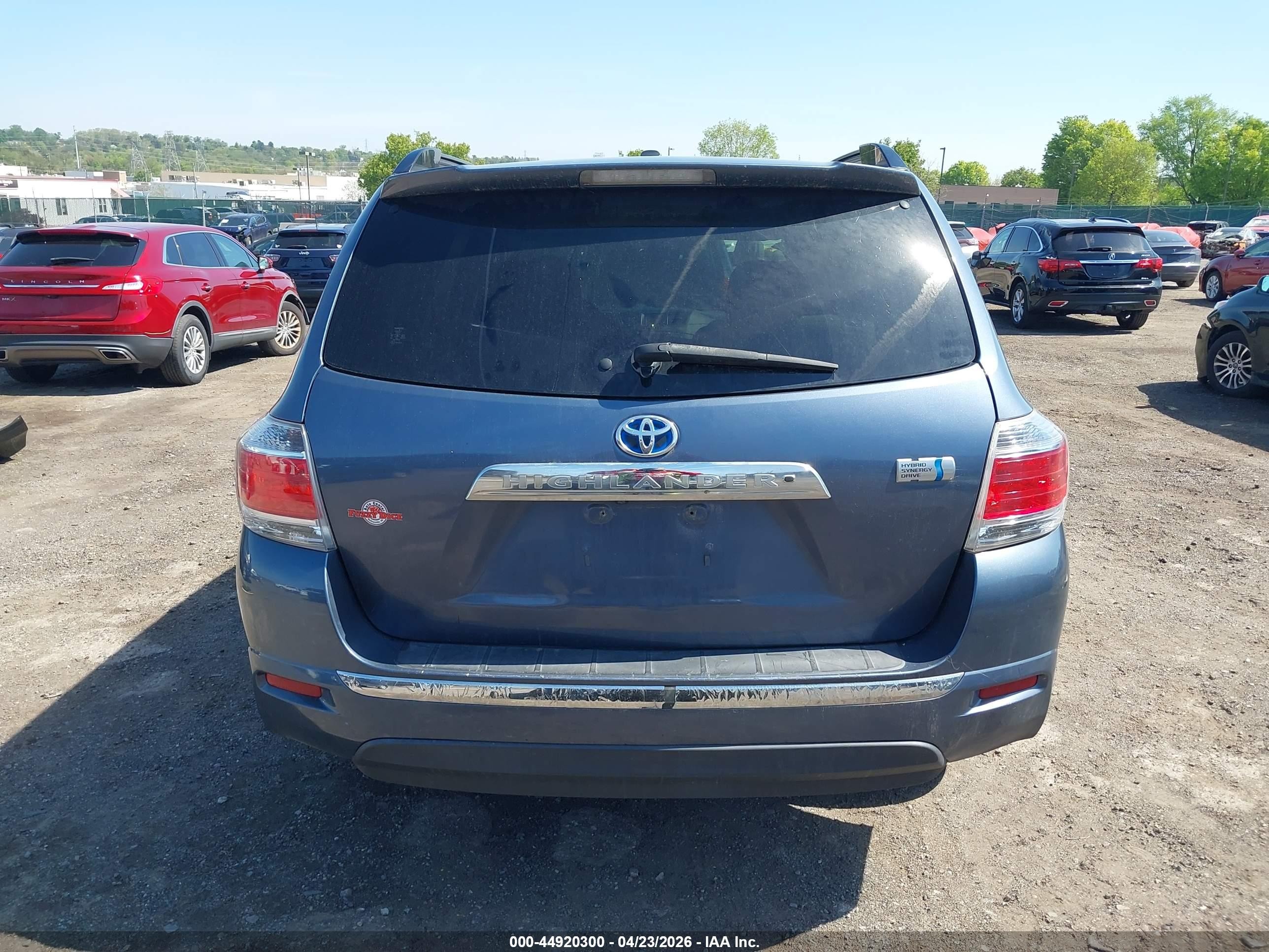 2011 Toyota Highlander Hybrid Base V6 Blue vin: JTEBC3EH9B2003949