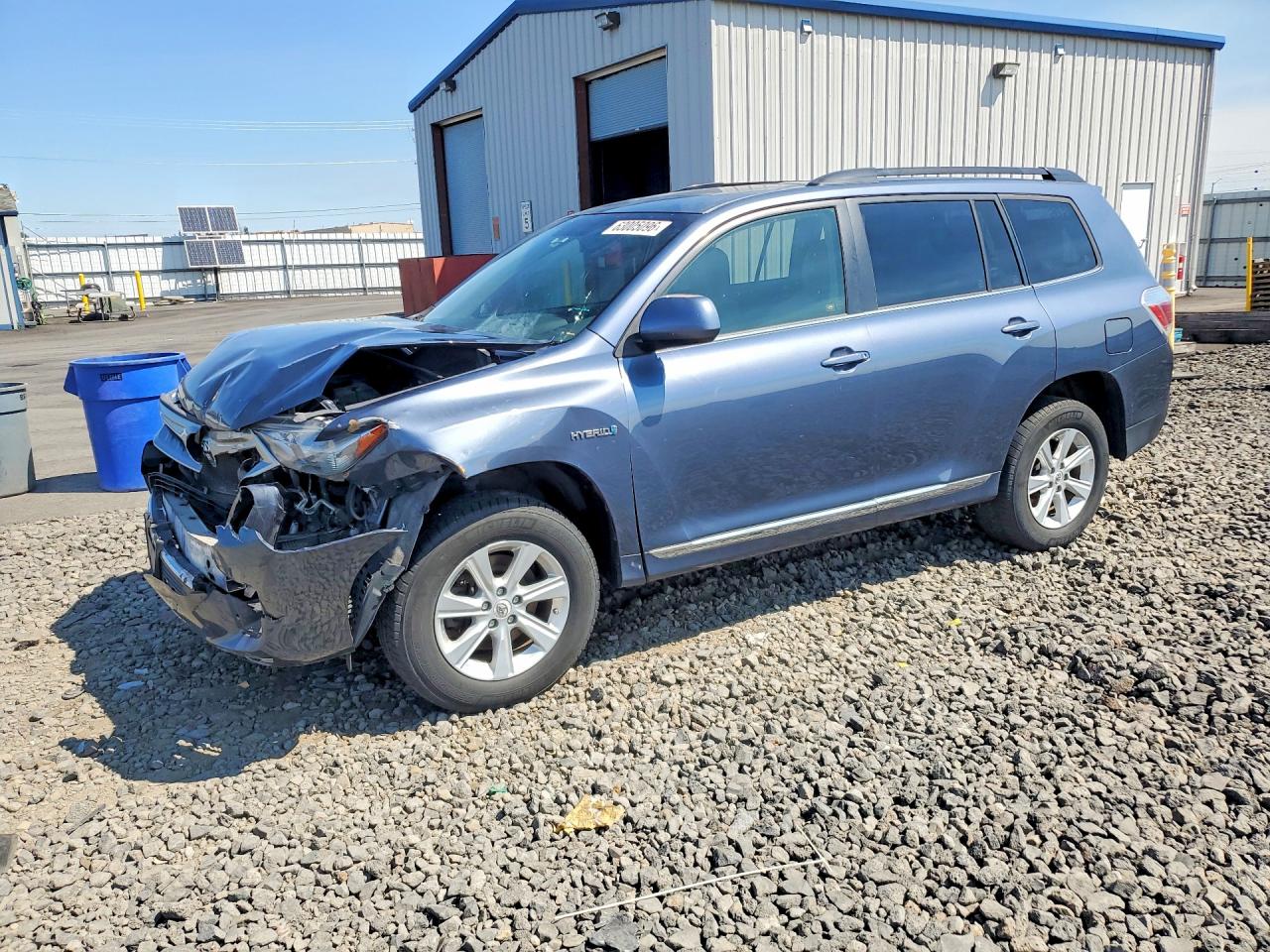 2013 Toyota Highlander Hybrid Синий vin: JTEBC3EH9D2014386