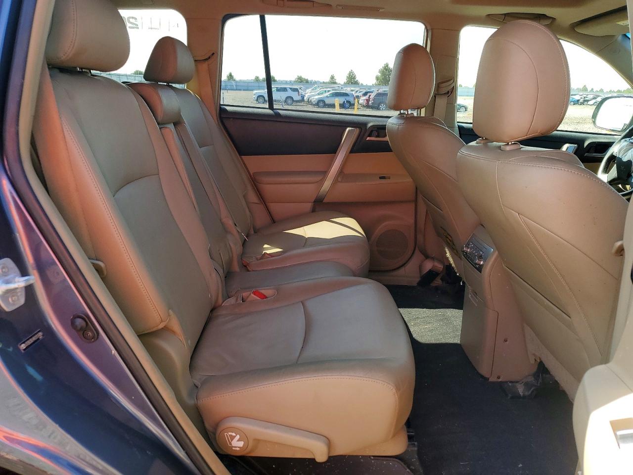 2013 Toyota Highlander Hybrid Синий vin: JTEBC3EH9D2014386