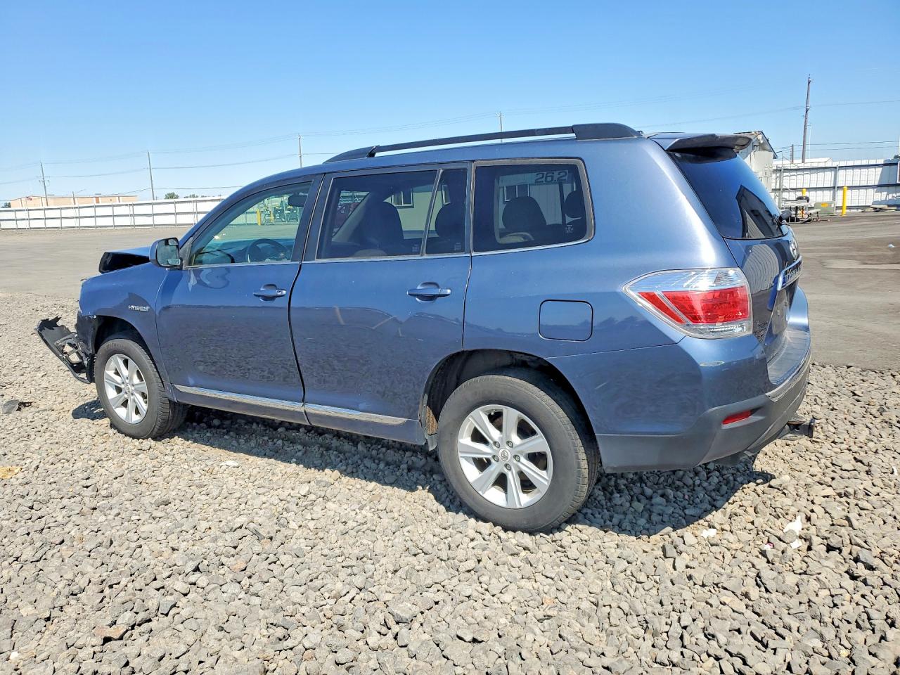 2013 Toyota Highlander Hybrid Синий vin: JTEBC3EH9D2014386