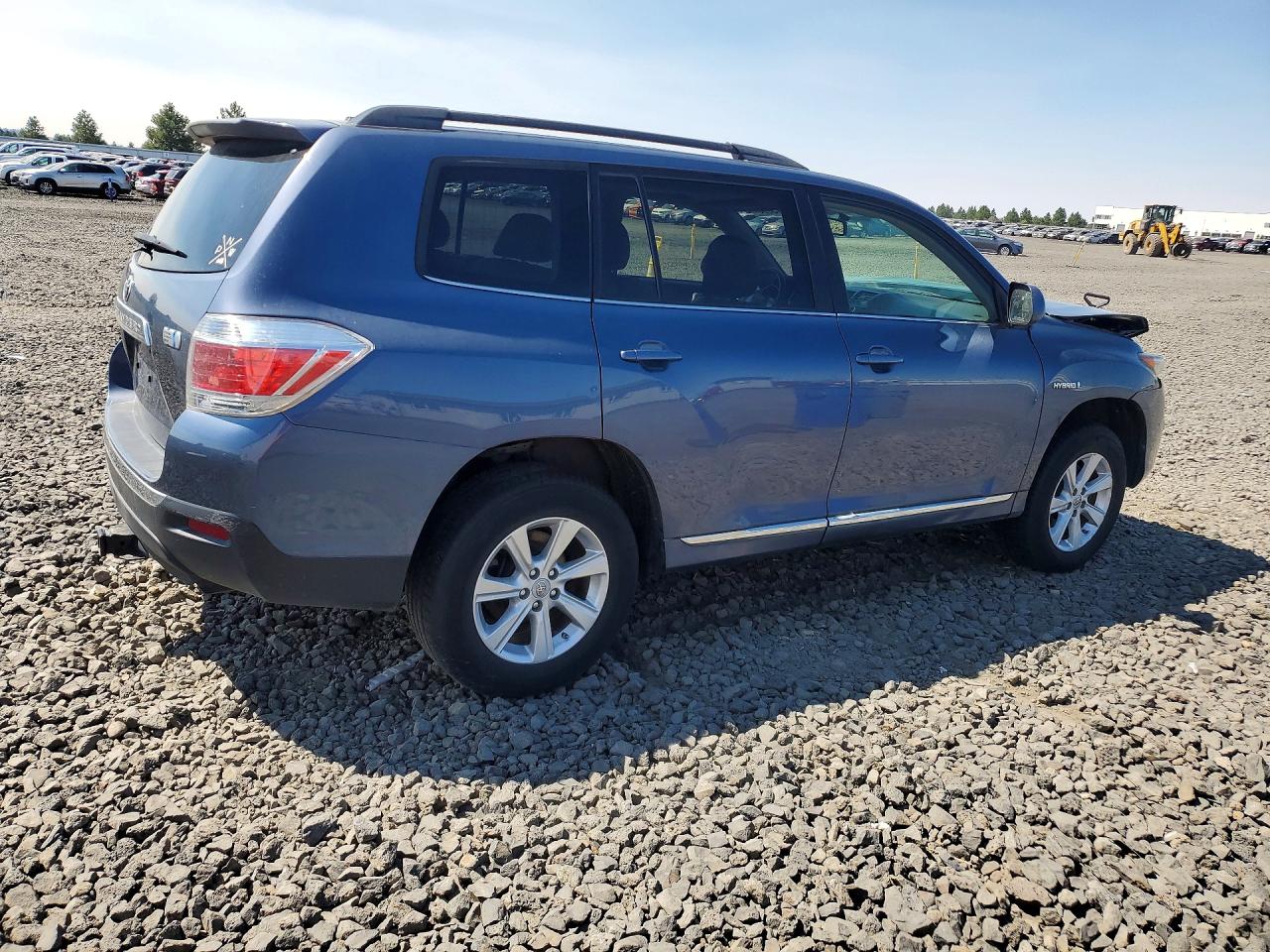 2013 Toyota Highlander Hybrid Синий vin: JTEBC3EH9D2014386